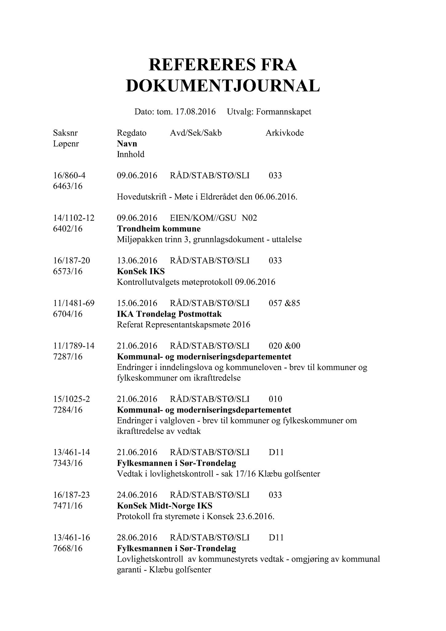 Klæbu Kommune, TRKO/KK/02-FS/L009: Formannsskapet - Møtedokumenter, 2016, p. 1272