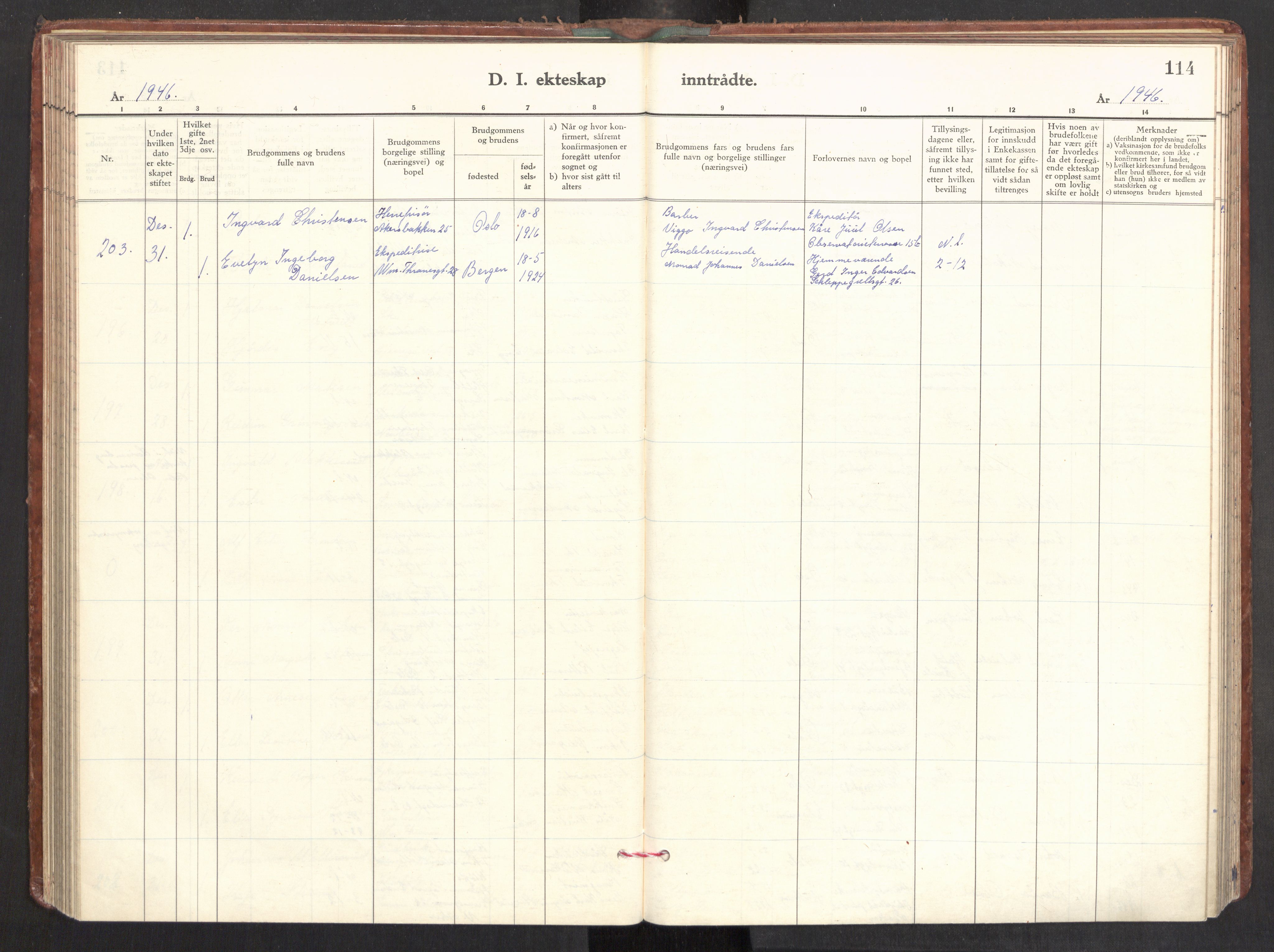 Gamle Aker prestekontor Kirkebøker, AV/SAO-A-10617a/F/L0022: Parish register (official) no. 22, 1941-1952, p. 114