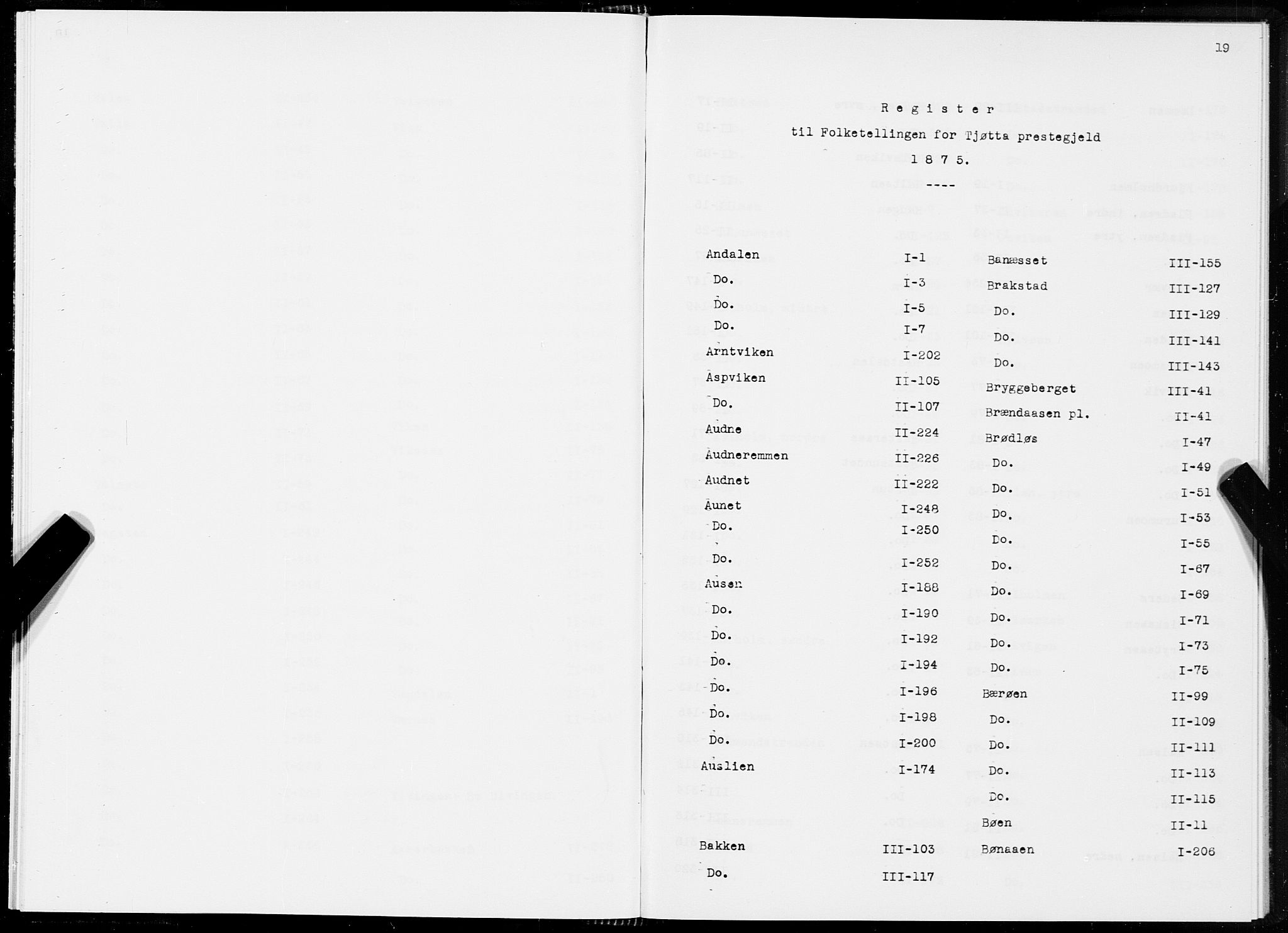 SAT, 1875 census for 1817P Tjøtta, 1875, p. 19