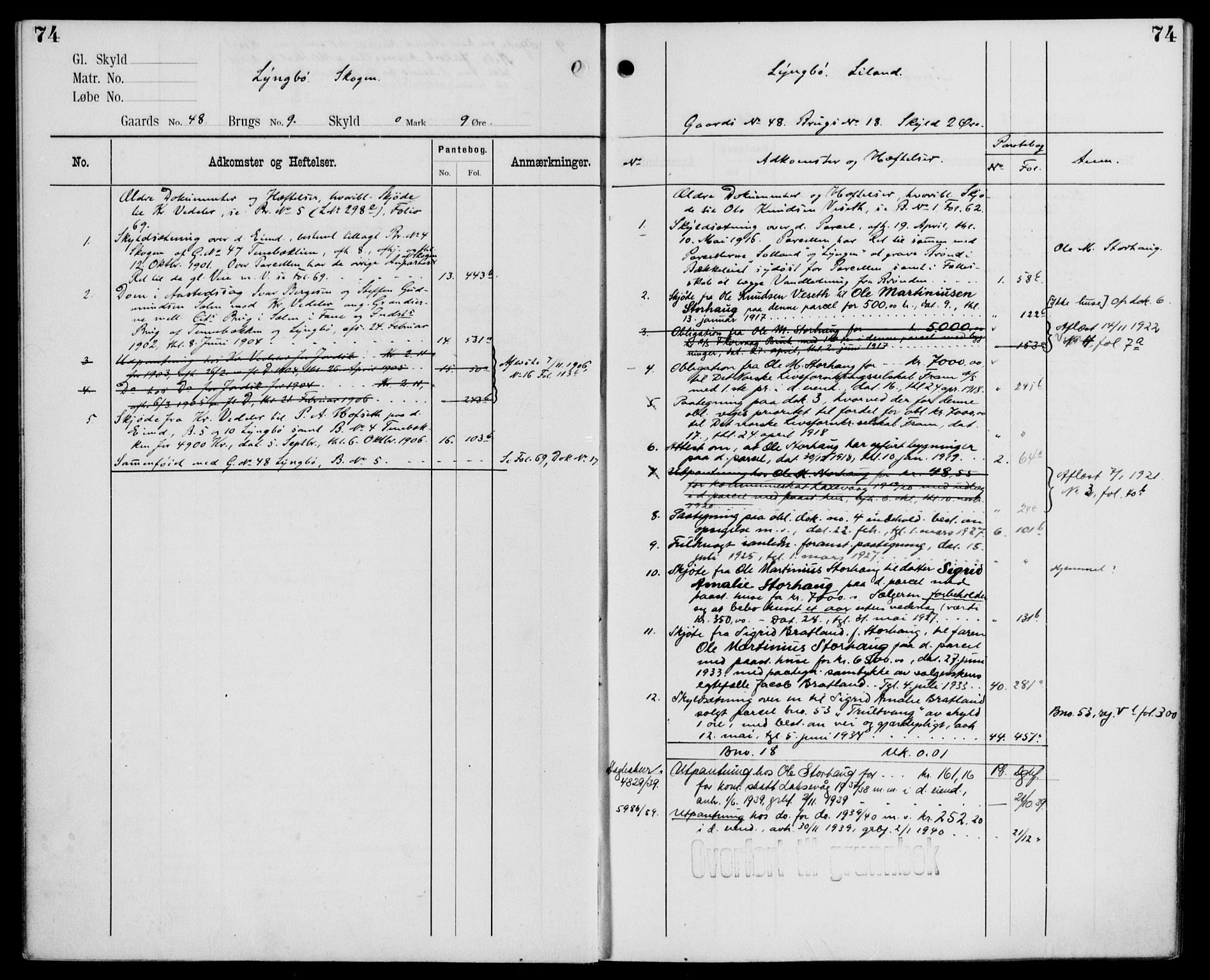 Midhordland sorenskriveri, AV/SAB-A-3001/1/G/Ga/Gab/L0110: Mortgage register no. II.A.b.110, p. 74