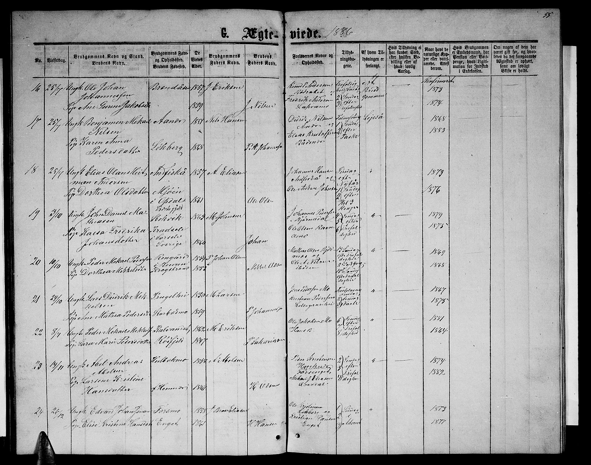 Ministerialprotokoller, klokkerbøker og fødselsregistre - Nordland, AV/SAT-A-1459/827/L0417: Parish register (copy) no. 827C06, 1864-1886, p. 55