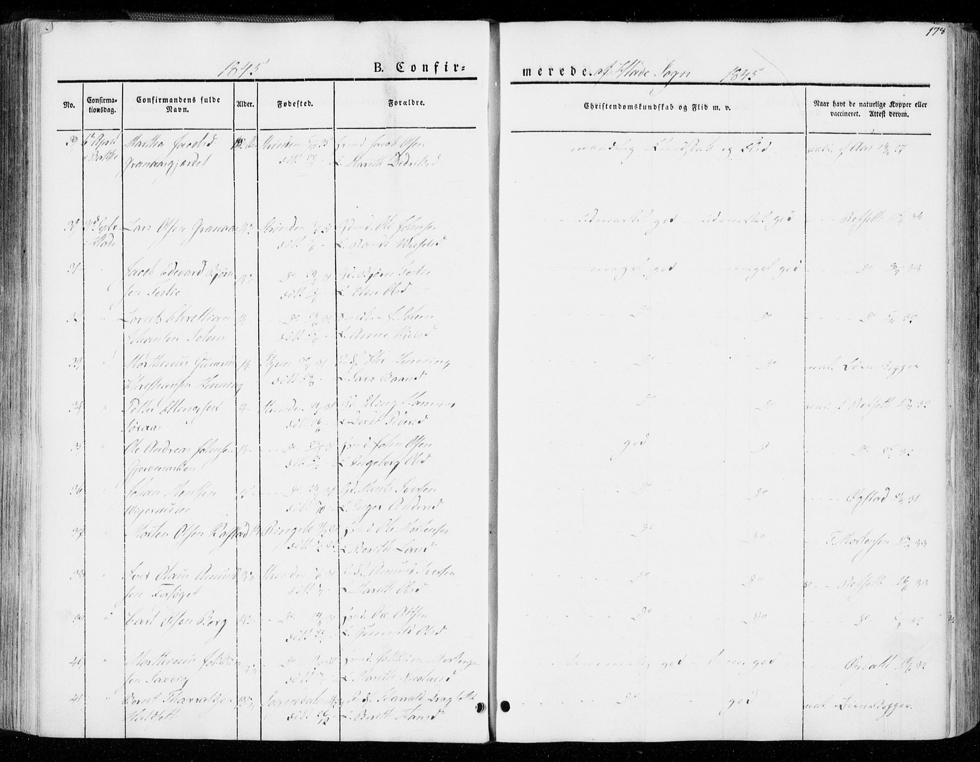Ministerialprotokoller, klokkerbøker og fødselsregistre - Sør-Trøndelag, SAT/A-1456/606/L0290: Parish register (official) no. 606A05, 1841-1847, p. 178