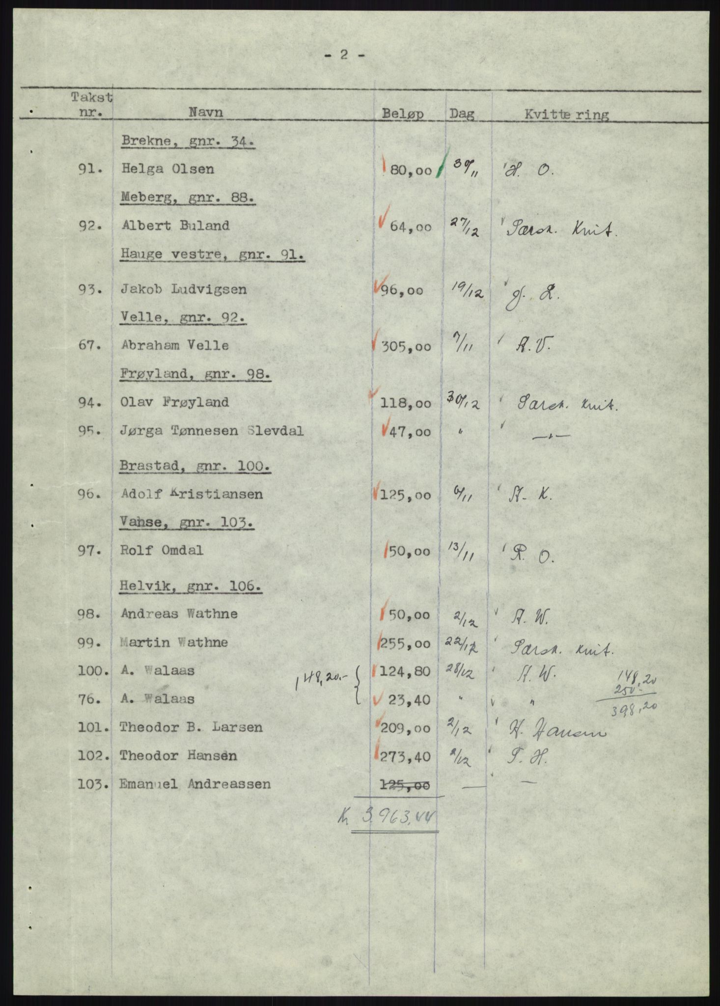 Forsvarsdepartementet, 10. kontor / Oppgjørskontoret, AV/RA-RAFA-1225/D/Db/L0180: Lista oppgjørskontor, 1942-1952, p. 1122