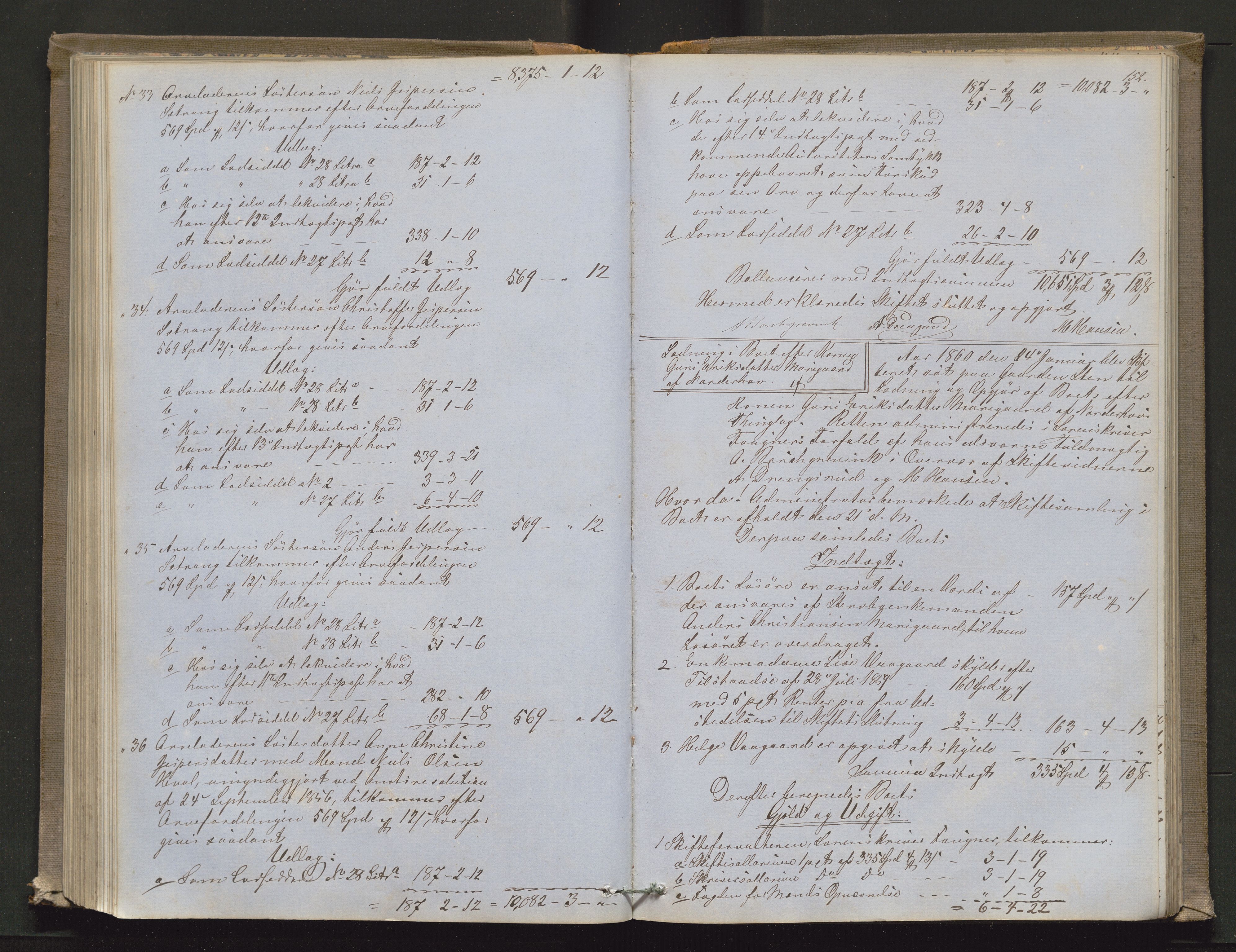 Ringerike sorenskriveri, AV/SAKO-A-105/H/Hb/Hbd/Hbda/L0004: Skifteutlodningsprotokoll, 1857-1862, p. 151b-152a