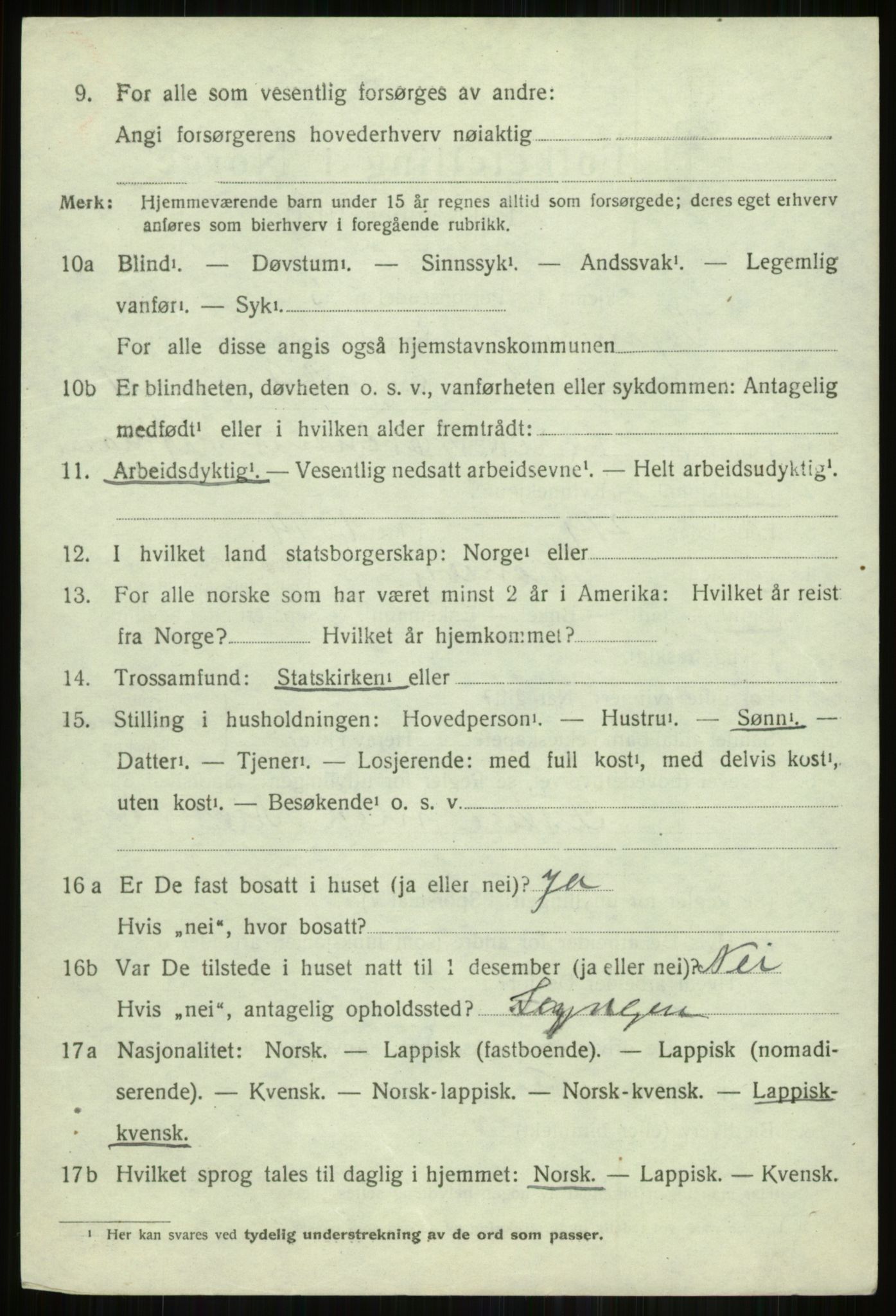 SATØ, 1920 census for Skjervøy, 1920, p. 4298