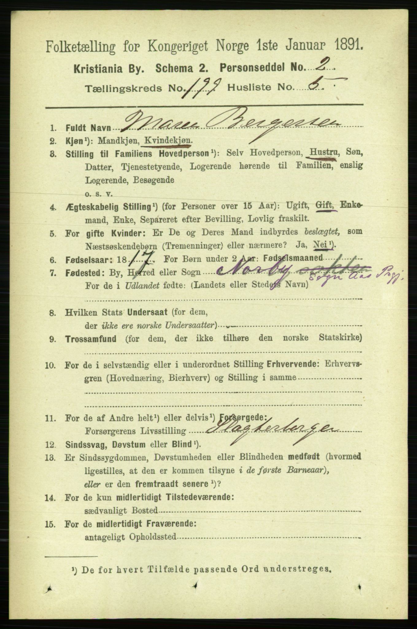 RA, 1891 census for 0301 Kristiania, 1891, p. 119787