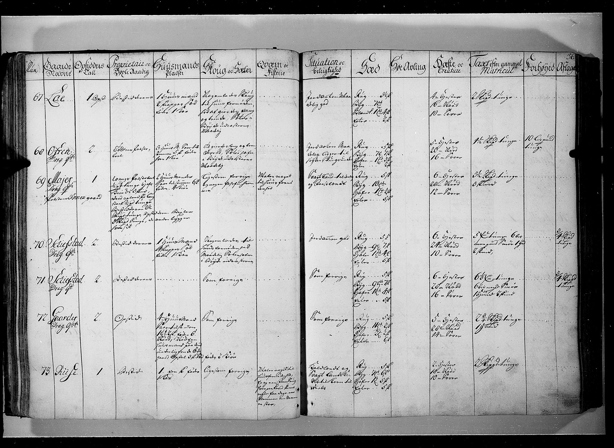 Rentekammeret inntil 1814, Realistisk ordnet avdeling, AV/RA-EA-4070/N/Nb/Nbf/L0104: Hadeland, Toten og Valdres eksaminasjonsprotokoll, 1723, p. 55b-56a