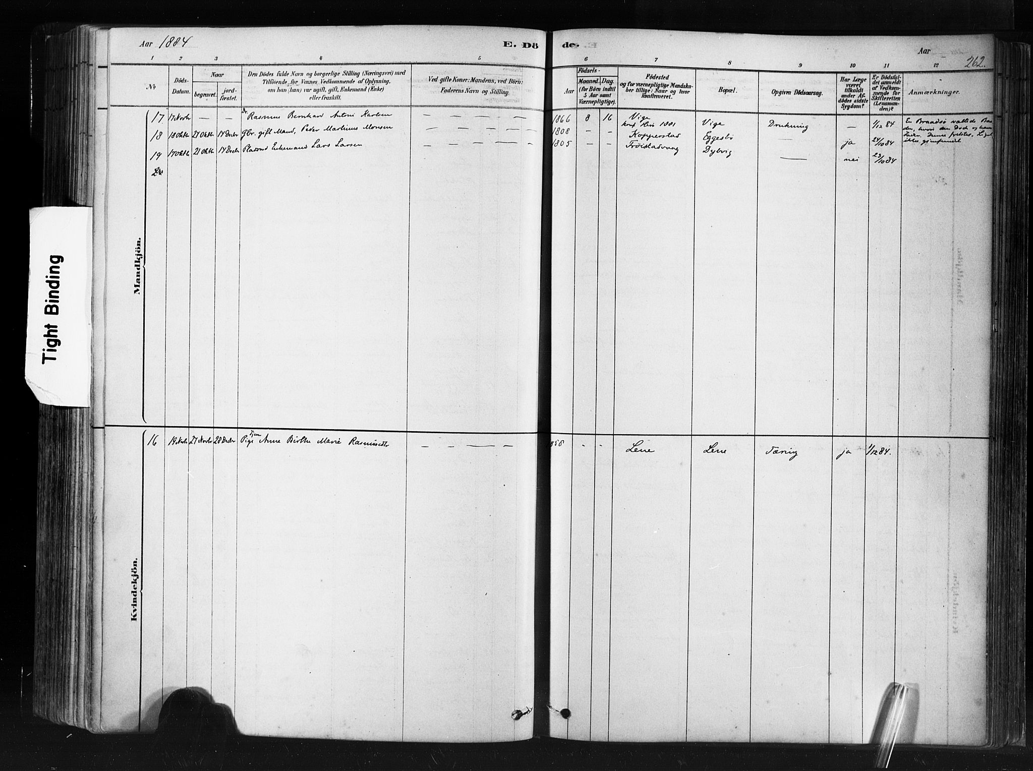 Ministerialprotokoller, klokkerbøker og fødselsregistre - Møre og Romsdal, AV/SAT-A-1454/507/L0073: Parish register (official) no. 507A08, 1878-1904, p. 262