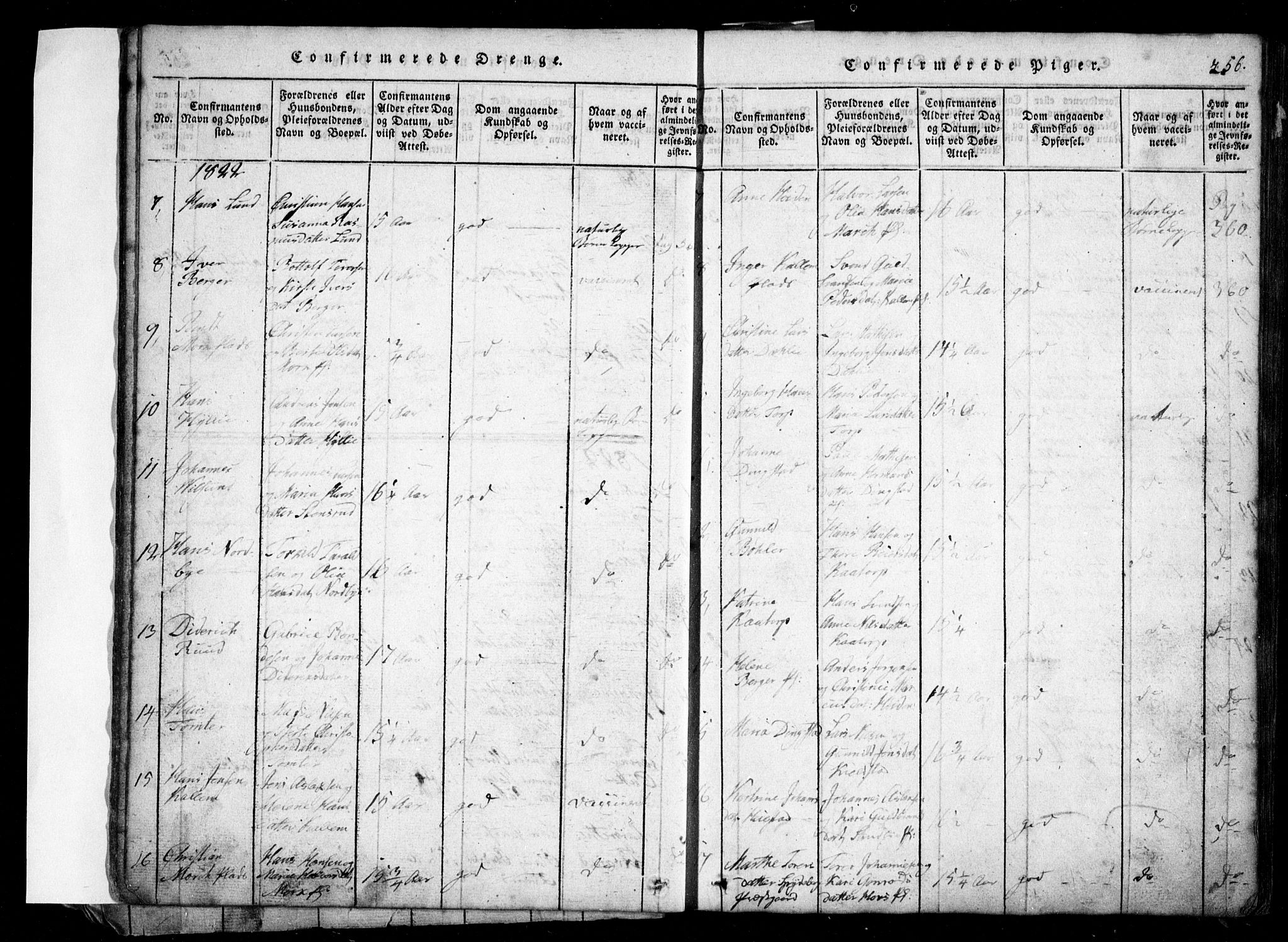 Spydeberg prestekontor Kirkebøker, SAO/A-10924/G/Ga/L0001: Parish register (copy) no. I 1, 1814-1868, p. 256