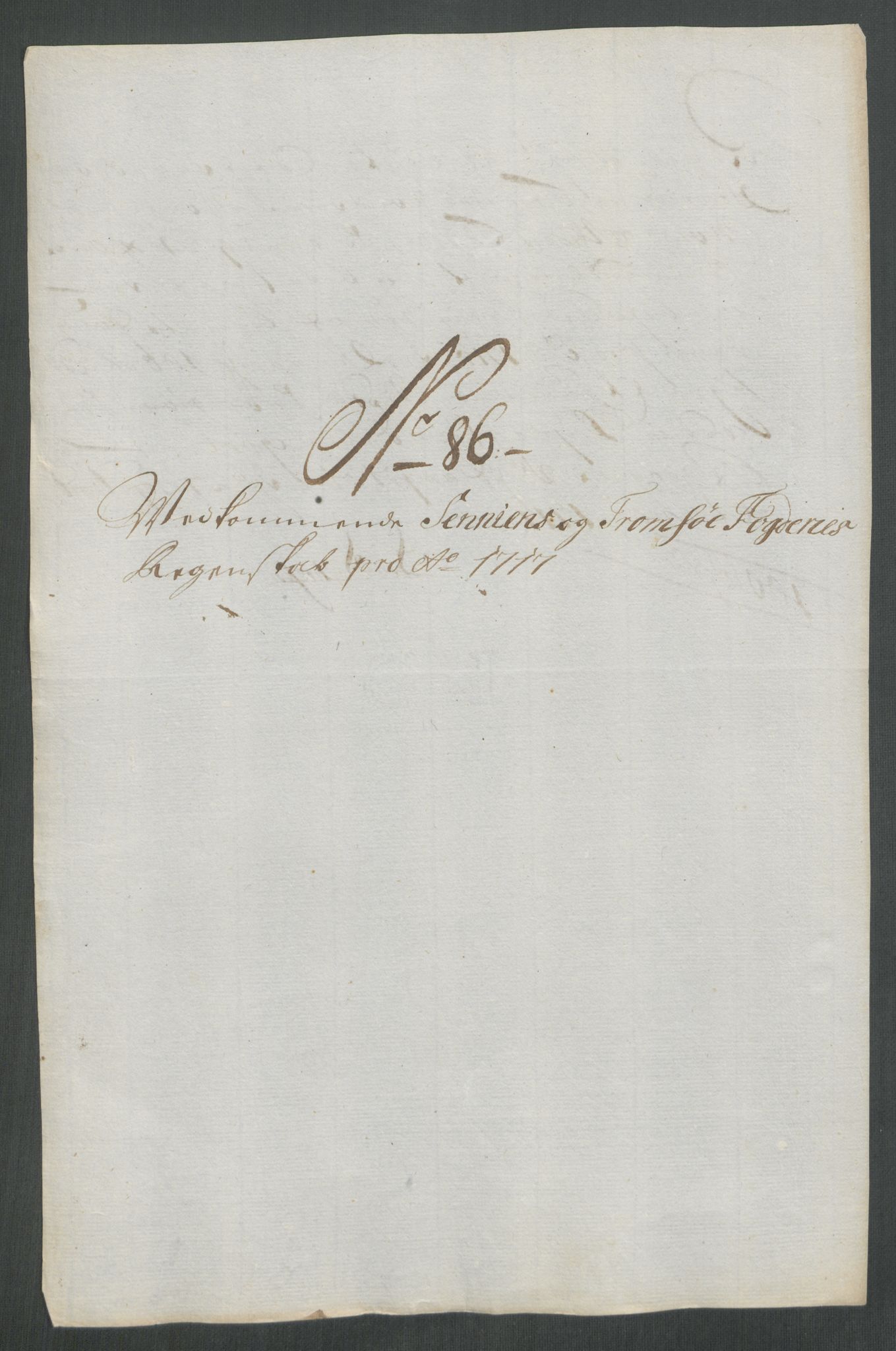 Rentekammeret inntil 1814, Reviderte regnskaper, Fogderegnskap, AV/RA-EA-4092/R68/L4763: Fogderegnskap Senja og Troms, 1717, p. 407