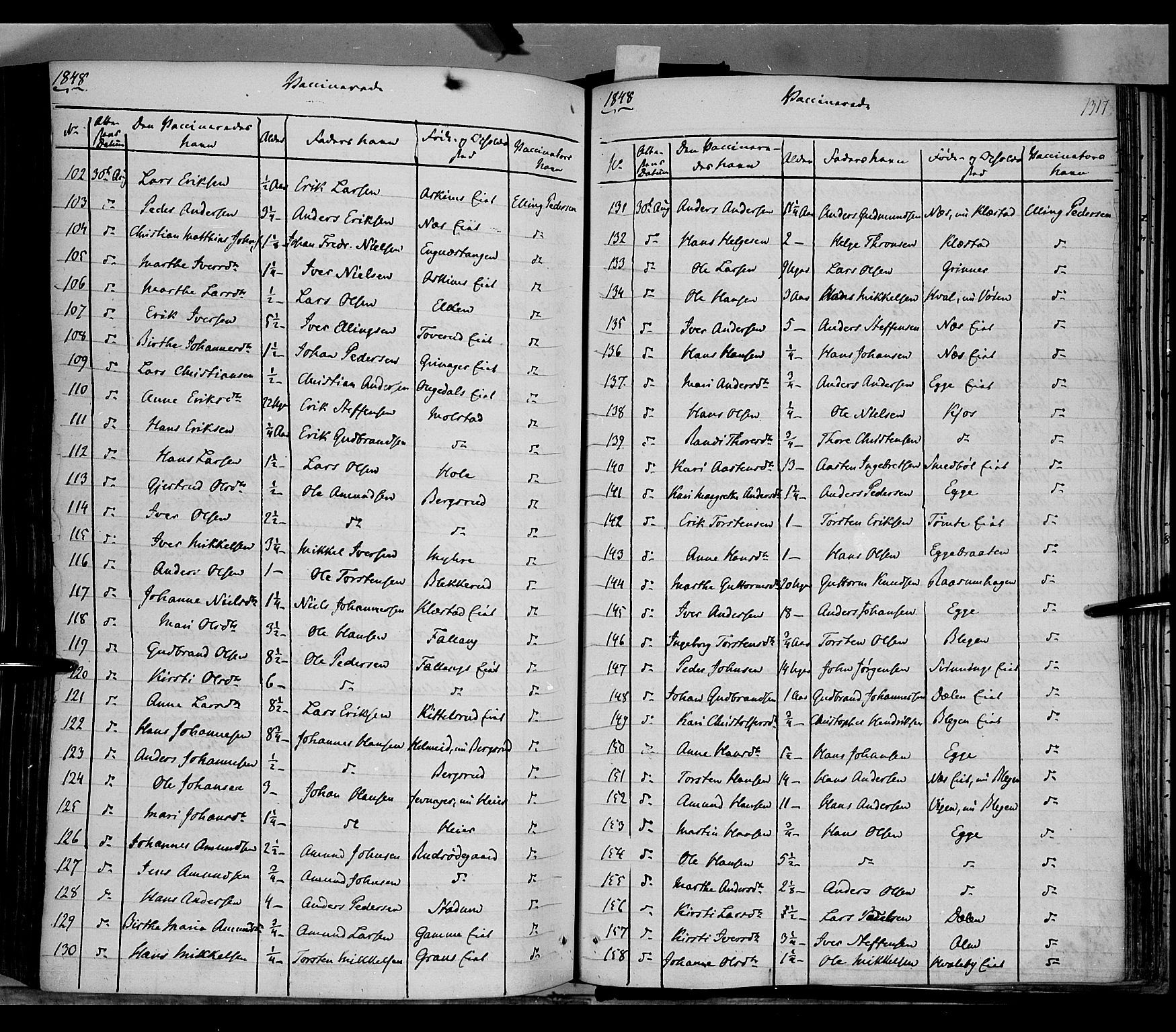 Gran prestekontor, AV/SAH-PREST-112/H/Ha/Haa/L0011: Parish register (official) no. 11, 1842-1856, p. 1316-1317