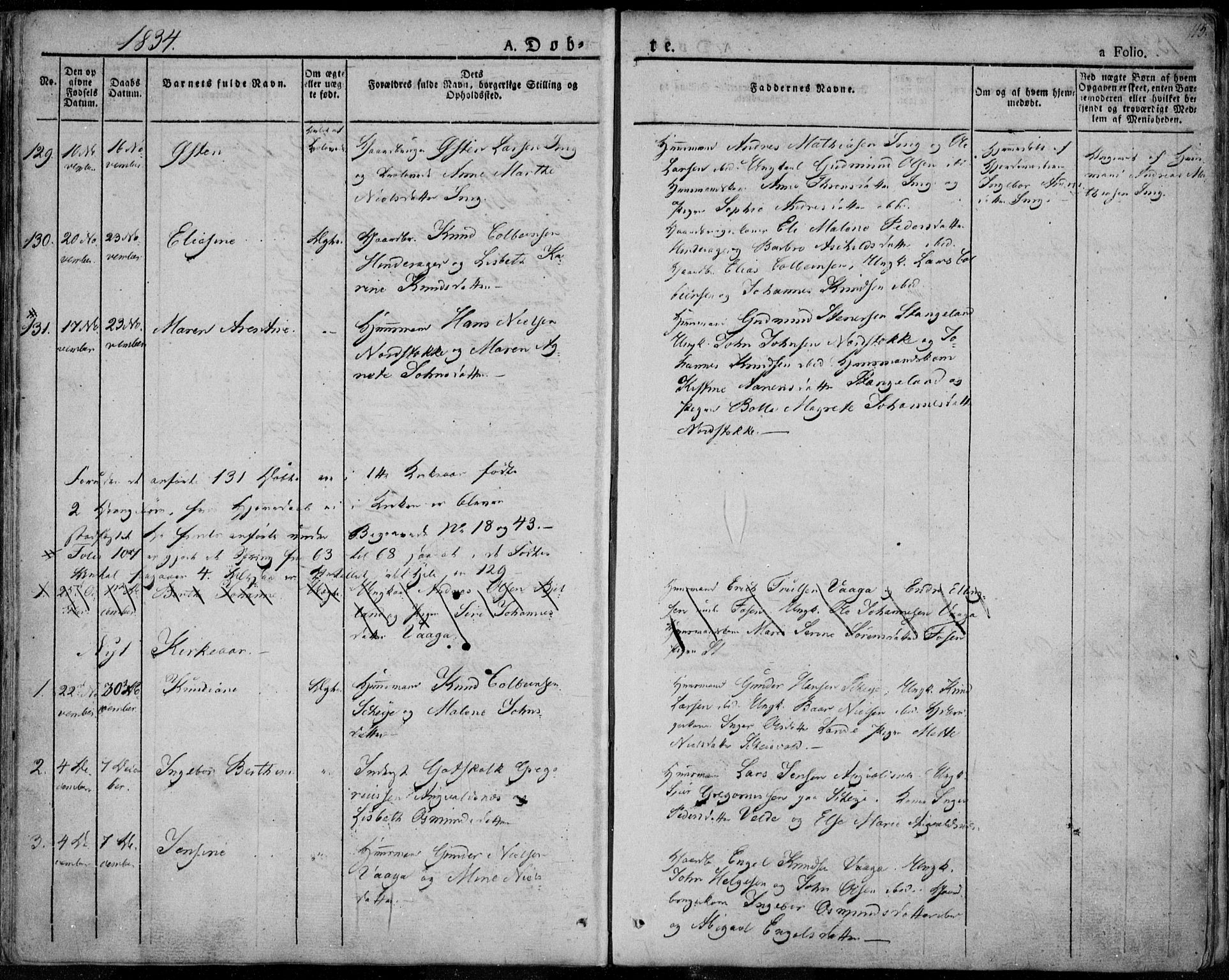 Avaldsnes sokneprestkontor, SAST/A -101851/H/Ha/Haa/L0005: Parish register (official) no. A 5.1, 1825-1841, p. 115