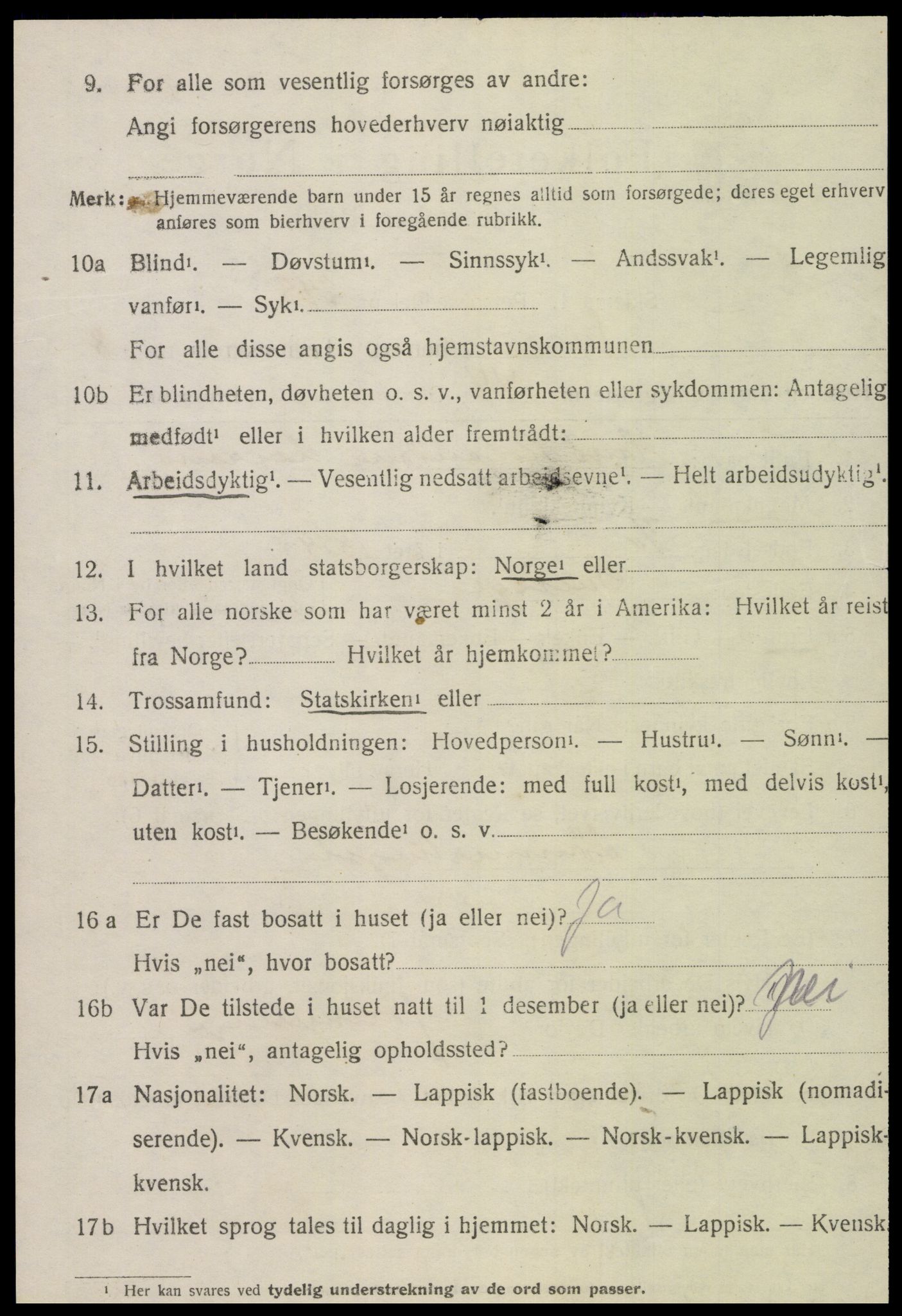 SAT, 1920 census for Snåsa, 1920, p. 3669
