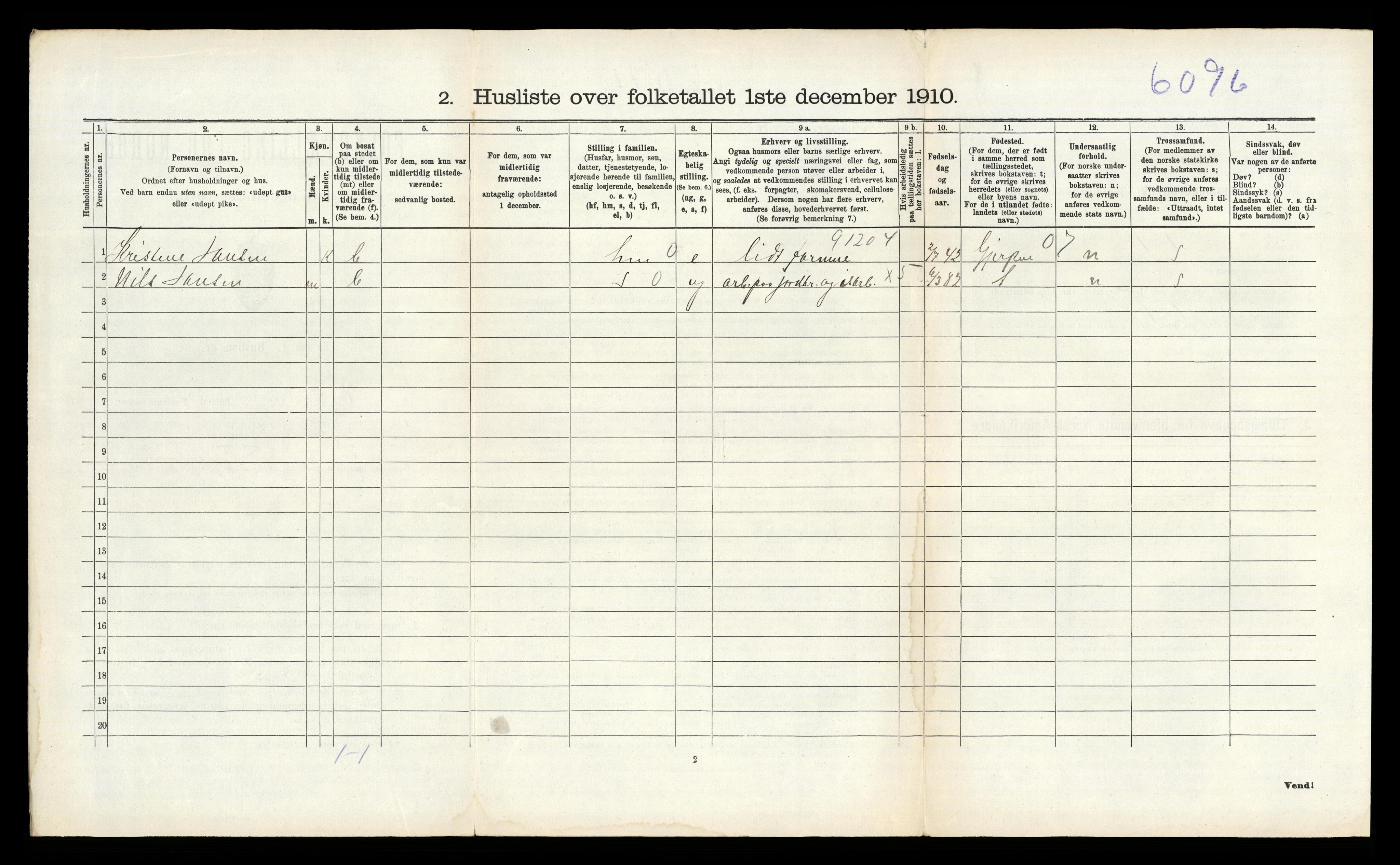 RA, 1910 census for Eidanger, 1910, p. 716