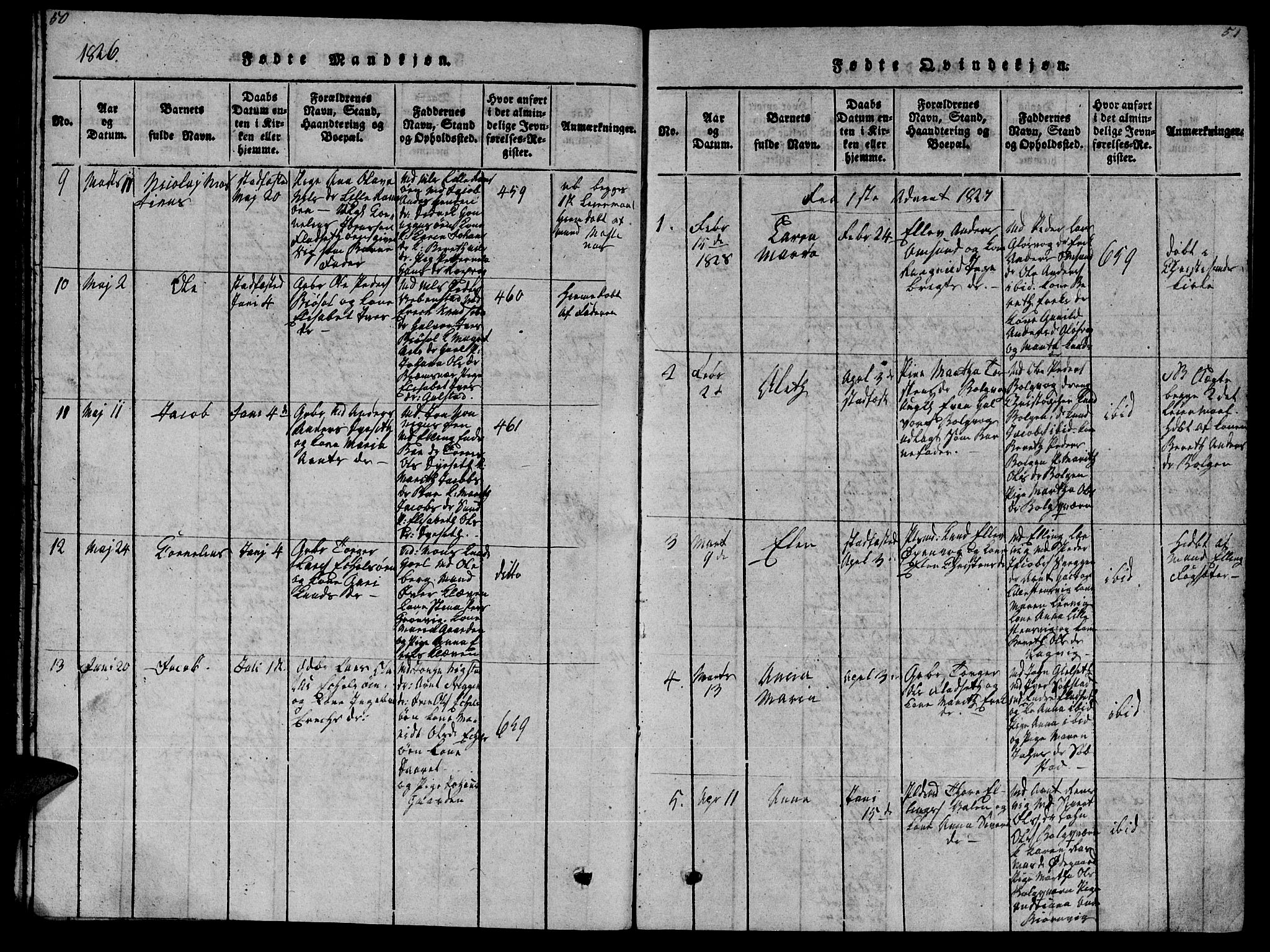 Ministerialprotokoller, klokkerbøker og fødselsregistre - Møre og Romsdal, SAT/A-1454/569/L0818: Parish register (official) no. 569A04, 1820-1828, p. 50-51