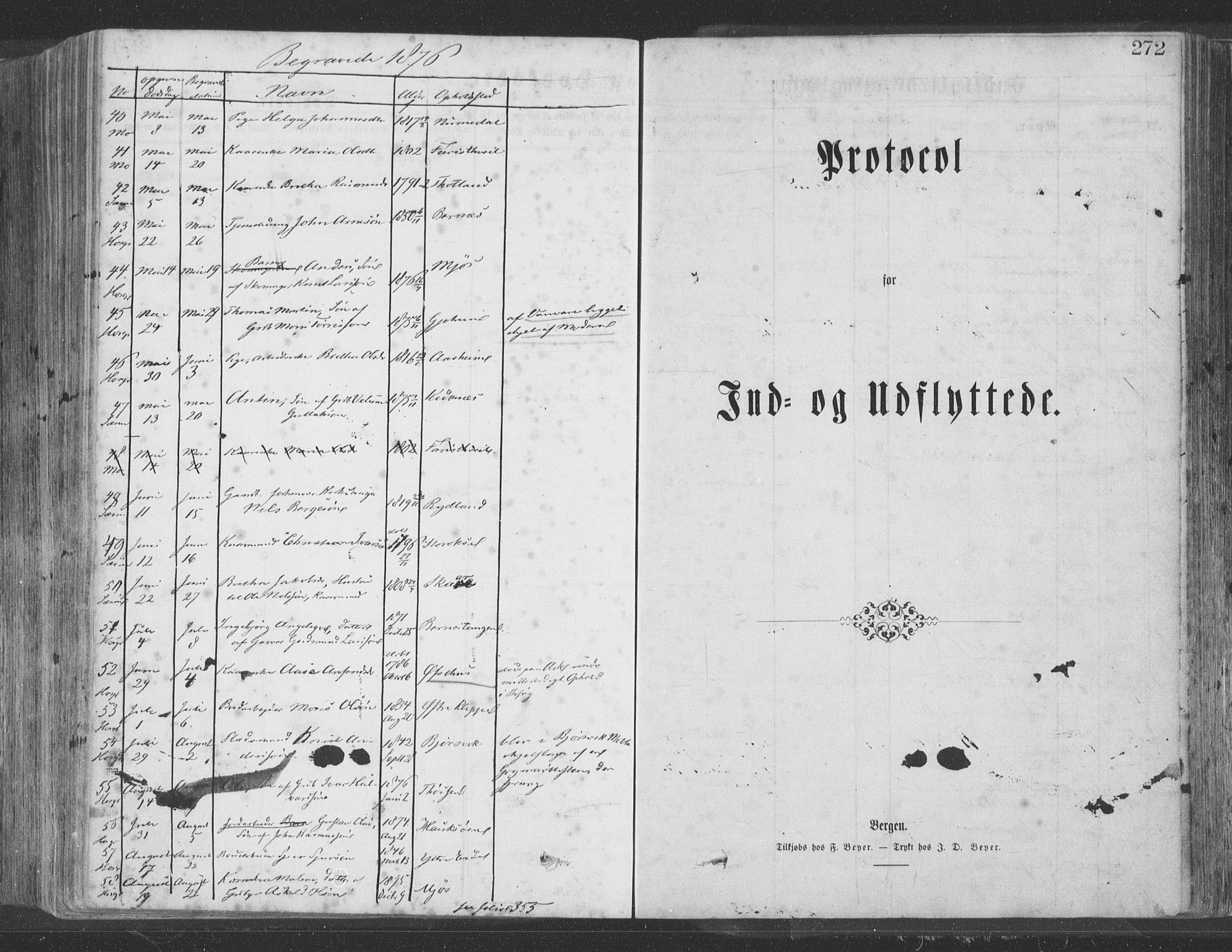Hosanger sokneprestembete, SAB/A-75801/H/Haa: Parish register (official) no. A 9, 1864-1876, p. 272