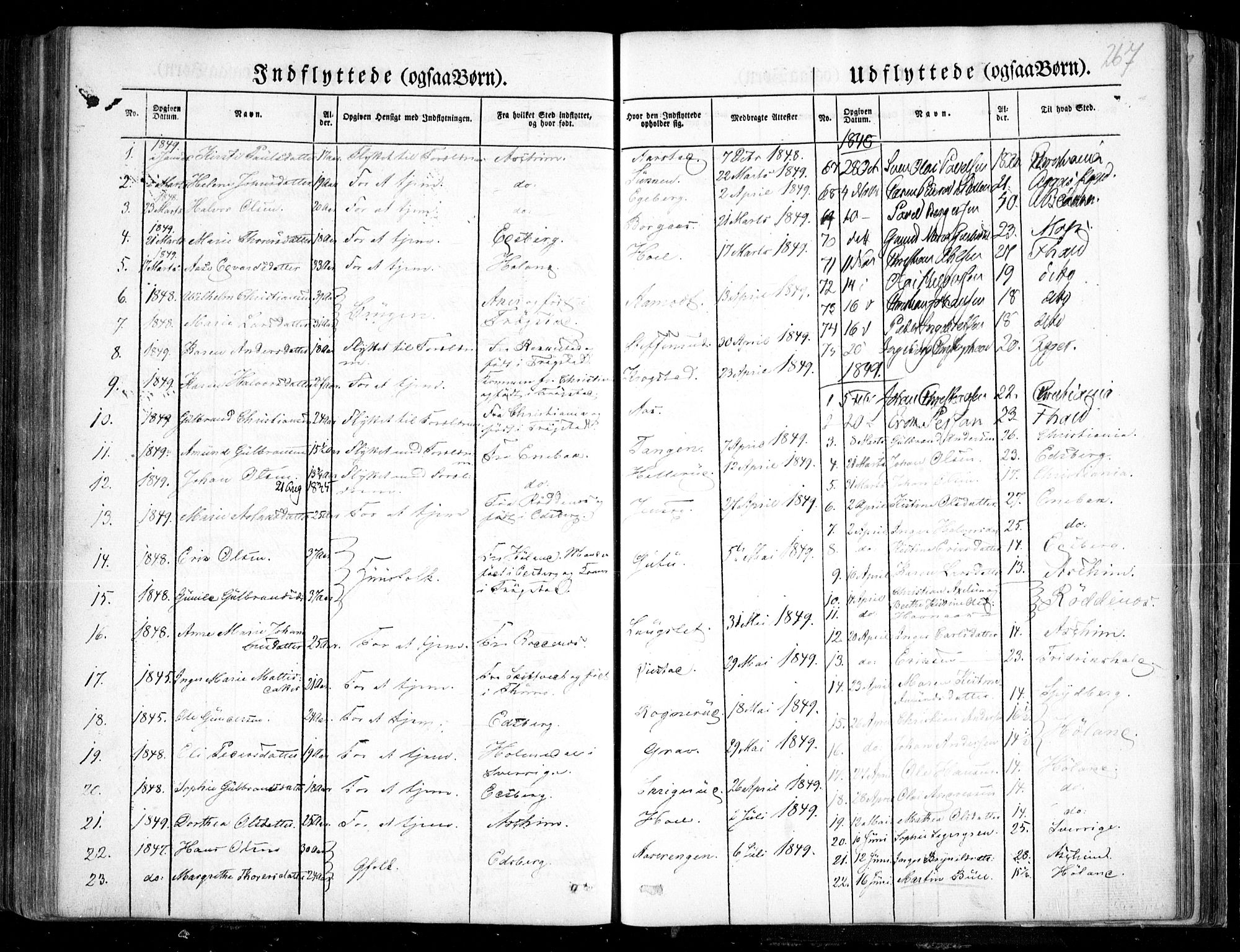 Trøgstad prestekontor Kirkebøker, SAO/A-10925/F/Fa/L0007: Parish register (official) no. I 7, 1845-1854, p. 267