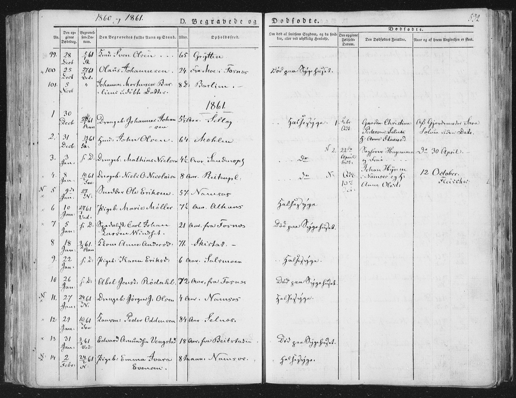 Ministerialprotokoller, klokkerbøker og fødselsregistre - Nord-Trøndelag, SAT/A-1458/764/L0552: Parish register (official) no. 764A07b, 1824-1865, p. 532