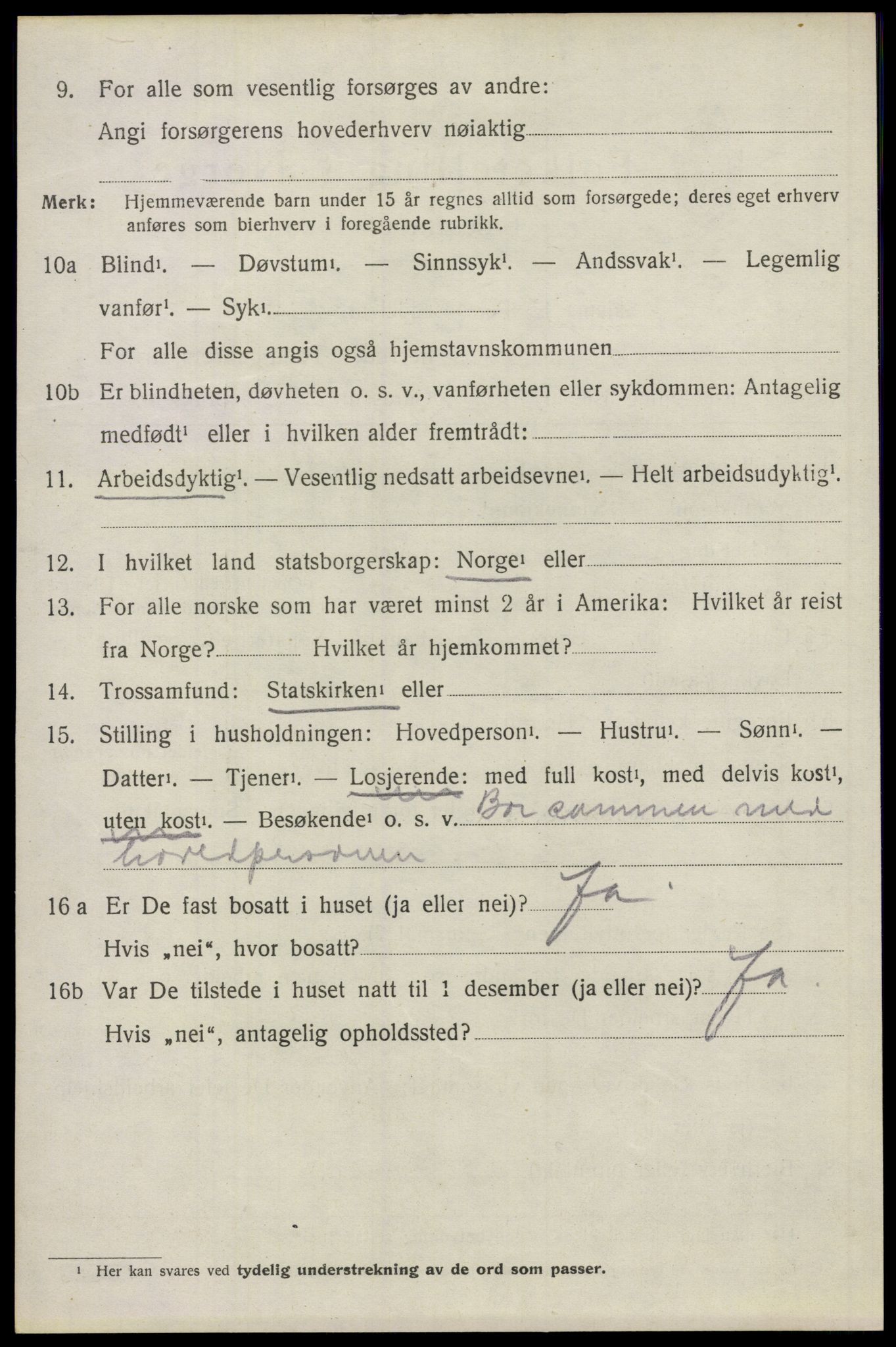 SAO, 1920 census for Lillestrøm, 1920, p. 1561