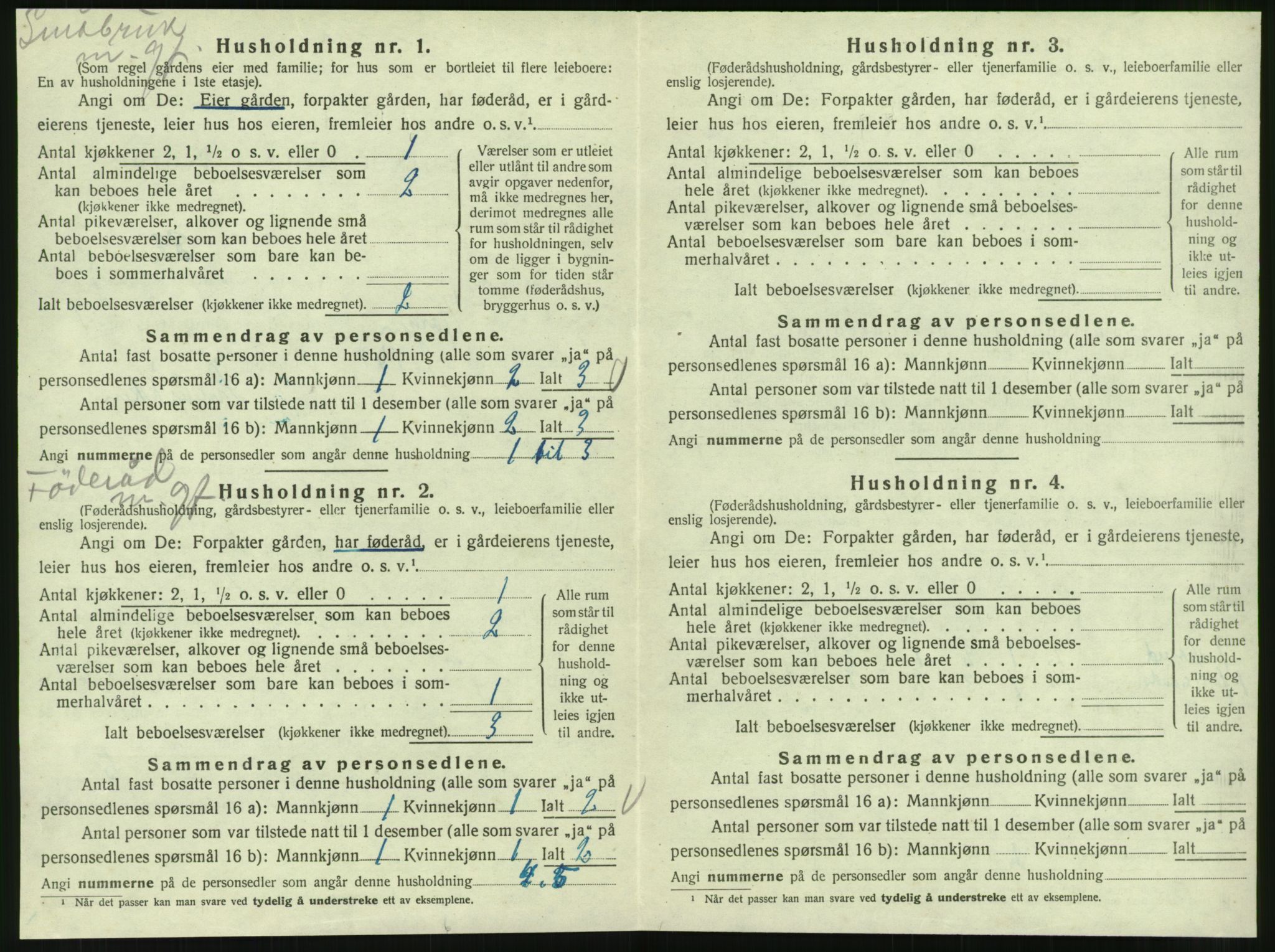 SAT, 1920 census for Korgen, 1920, p. 97