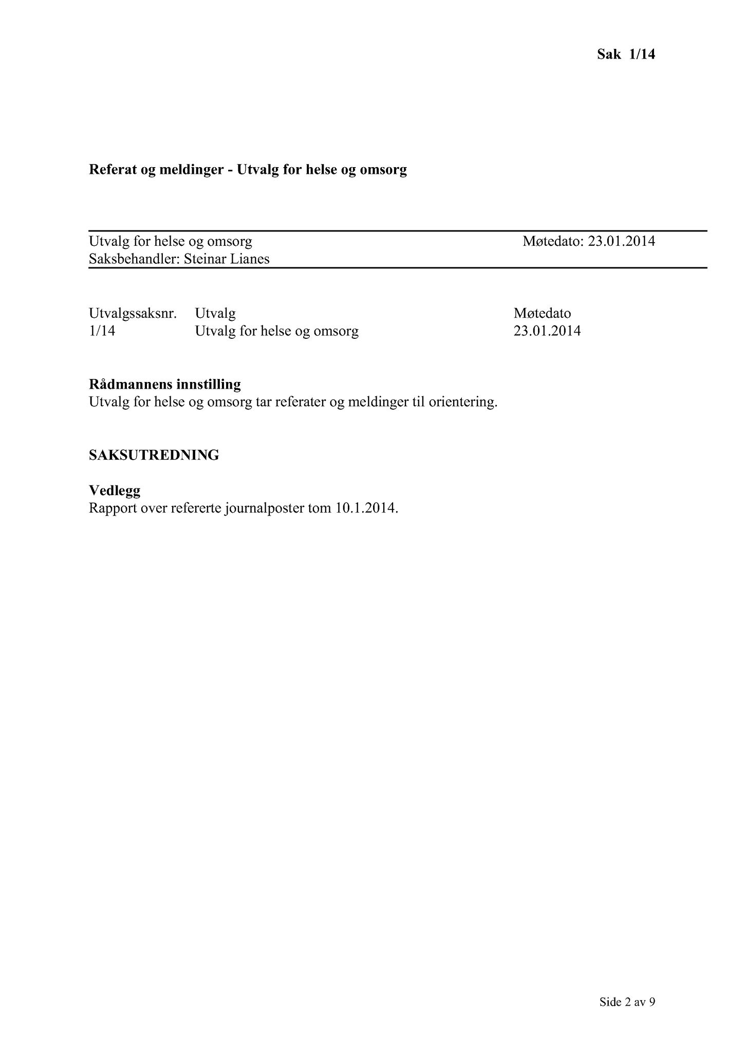 Klæbu Kommune, TRKO/KK/05-UOm/L005: Utvalg for omsorg - Møtedokumenter, 2014, p. 3