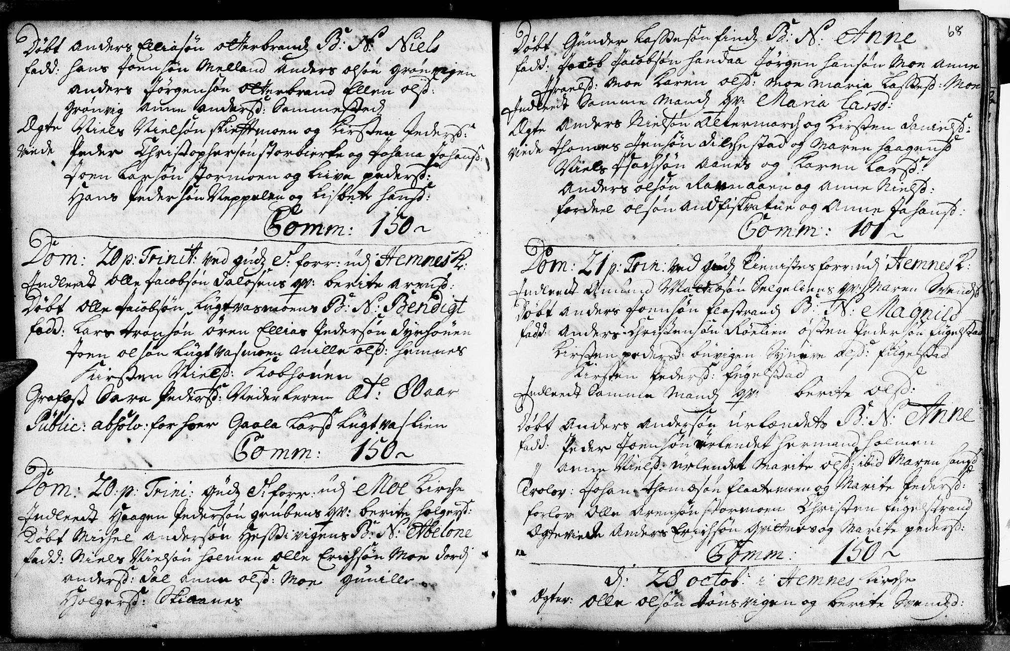 Ministerialprotokoller, klokkerbøker og fødselsregistre - Nordland, SAT/A-1459/825/L0346: Parish register (official) no. 825A02, 1729-1748, p. 68