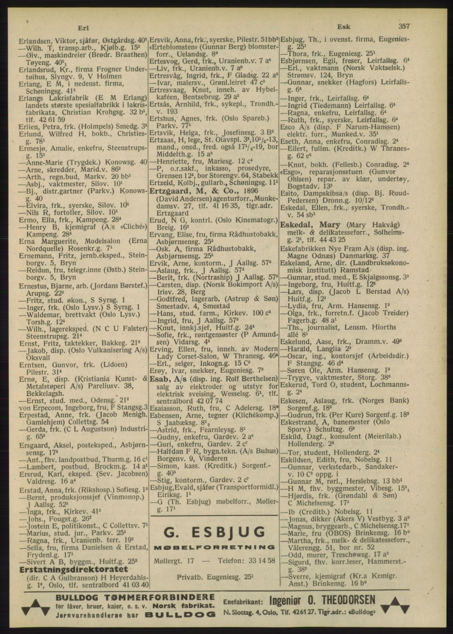 Kristiania/Oslo adressebok, PUBL/-, 1948, p. 357