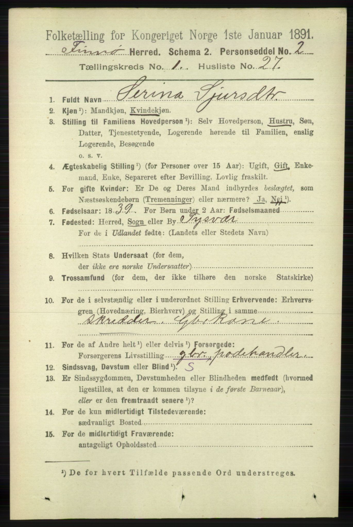 RA, 1891 census for 1141 Finnøy, 1891, p. 180