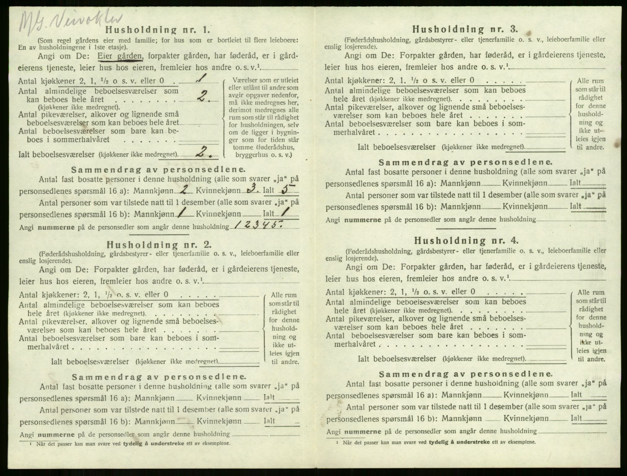 SAKO, 1920 census for Botne, 1920, p. 745