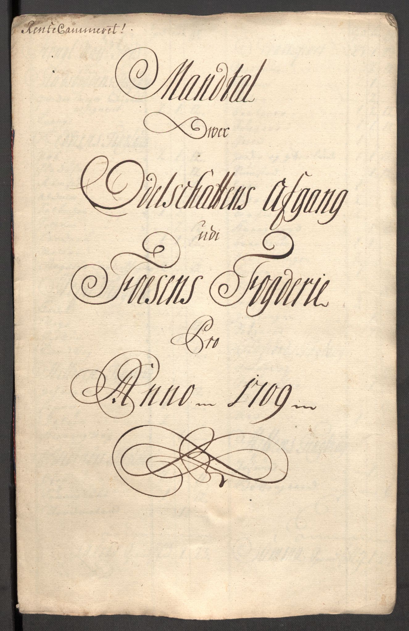 Rentekammeret inntil 1814, Reviderte regnskaper, Fogderegnskap, RA/EA-4092/R57/L3858: Fogderegnskap Fosen, 1708-1709, p. 382