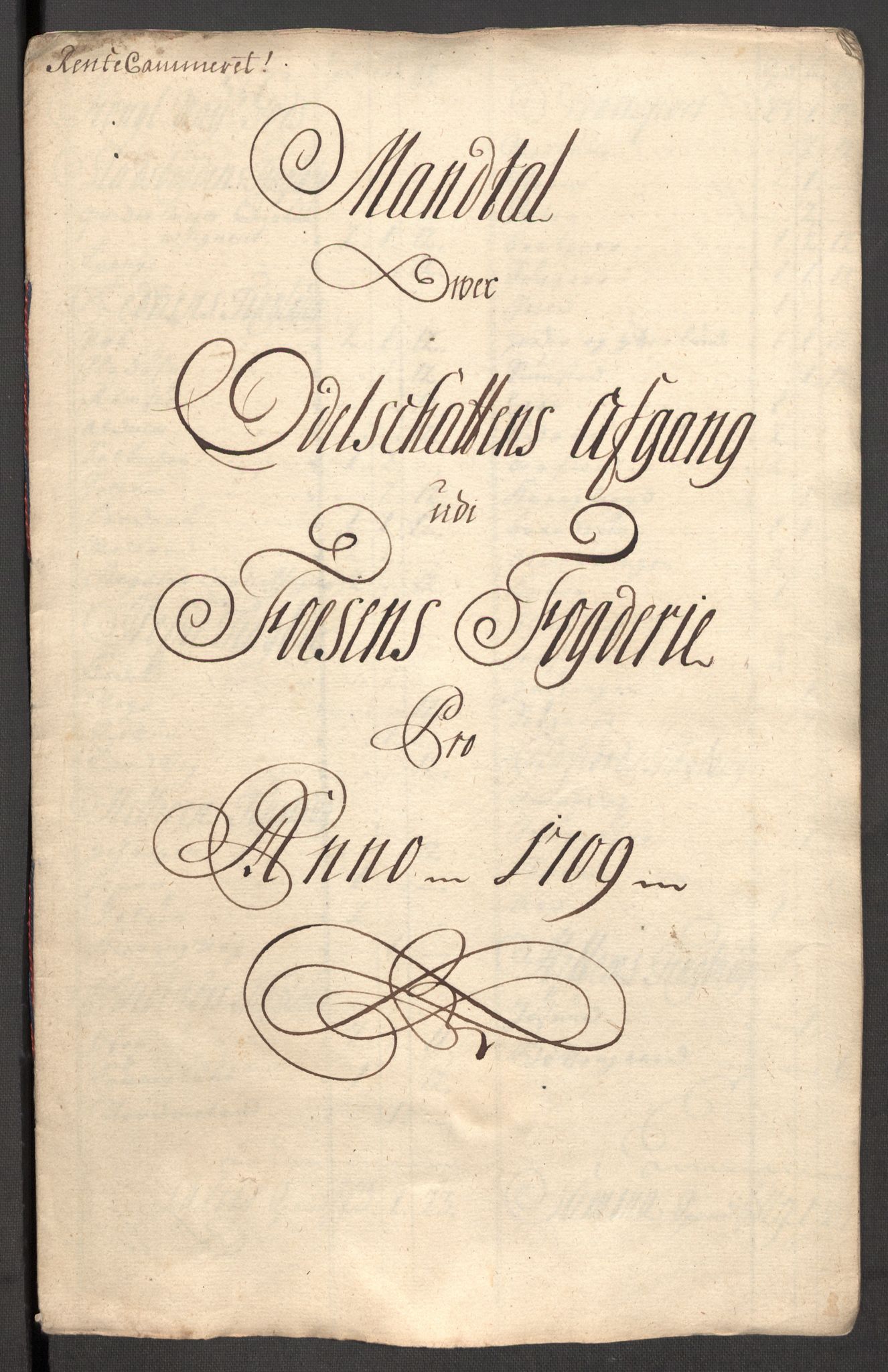 Rentekammeret inntil 1814, Reviderte regnskaper, Fogderegnskap, AV/RA-EA-4092/R57/L3858: Fogderegnskap Fosen, 1708-1709, p. 382