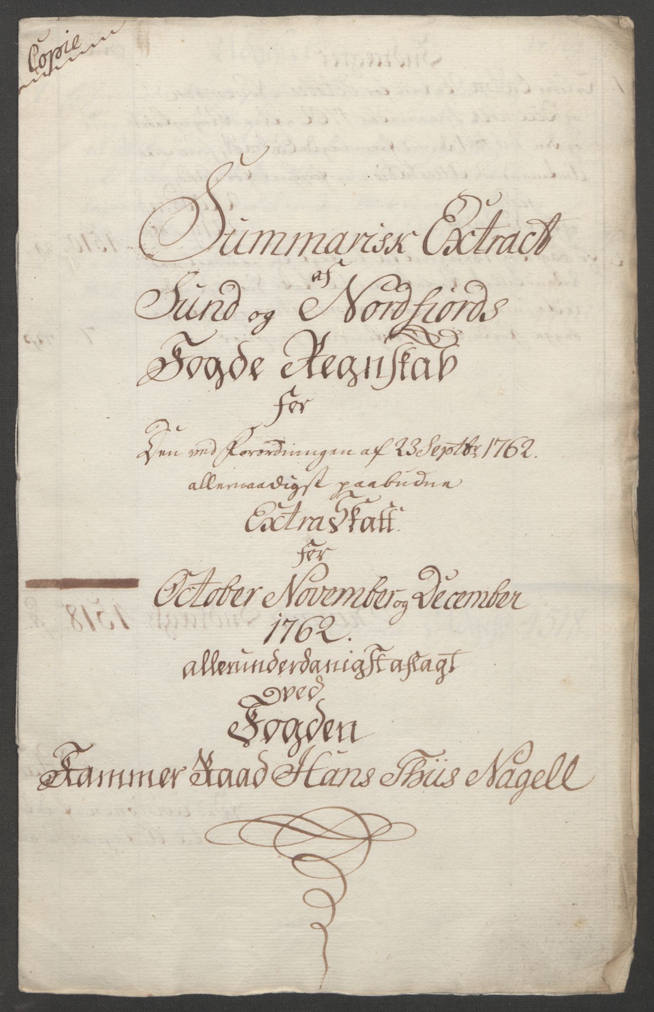 Rentekammeret inntil 1814, Reviderte regnskaper, Fogderegnskap, AV/RA-EA-4092/R53/L3550: Ekstraskatten Sunn- og Nordfjord, 1762-1771, p. 16