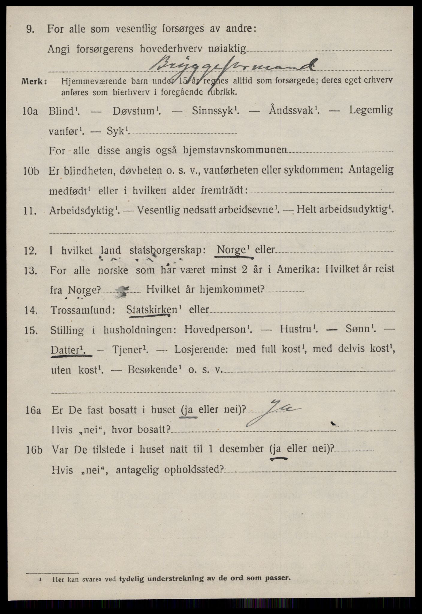 SAT, 1920 census for Kornstad, 1920, p. 4210