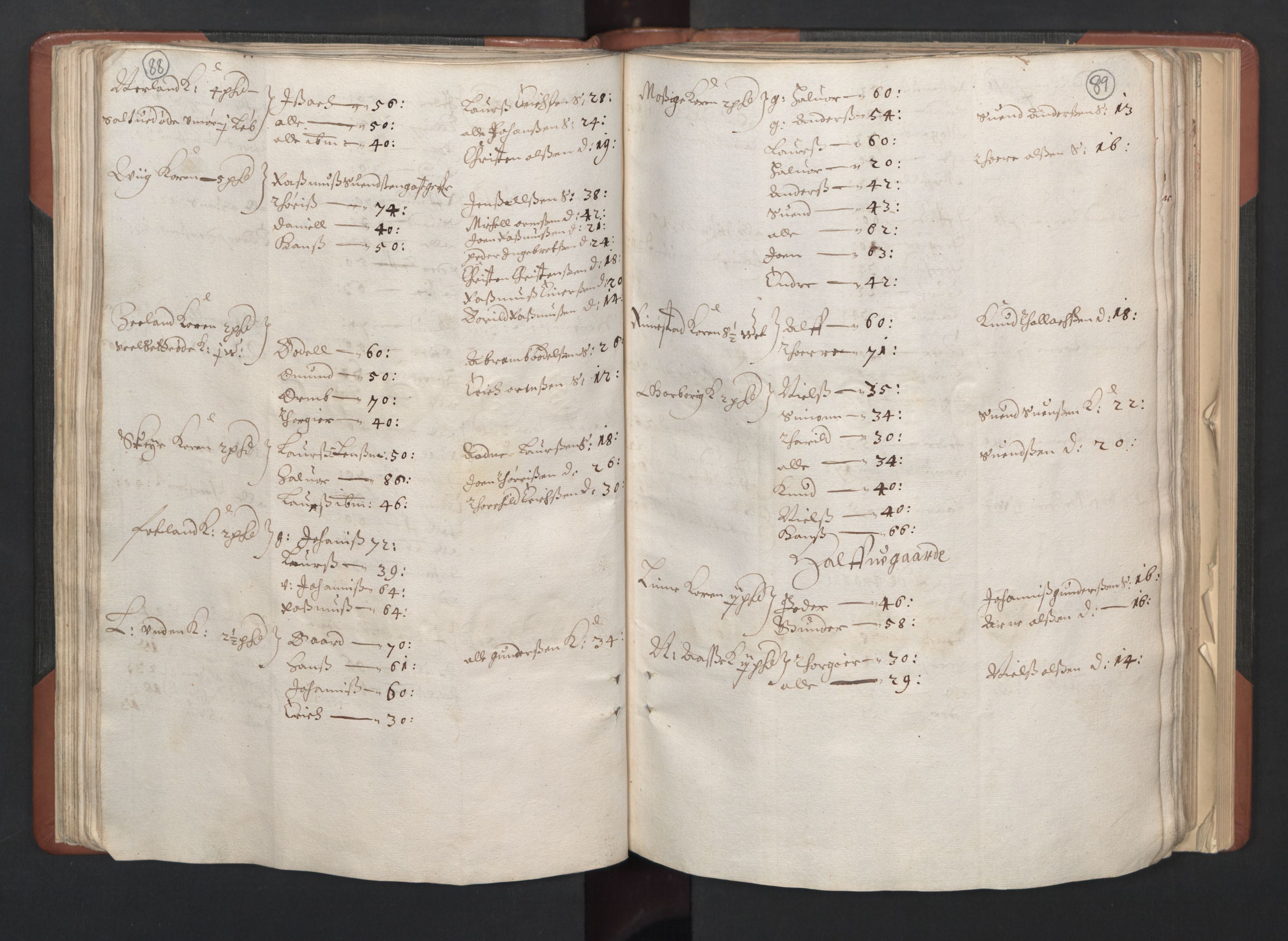 RA, Bailiff's Census 1664-1666, no. 11: Jæren and Dalane fogderi, 1664, p. 88-89