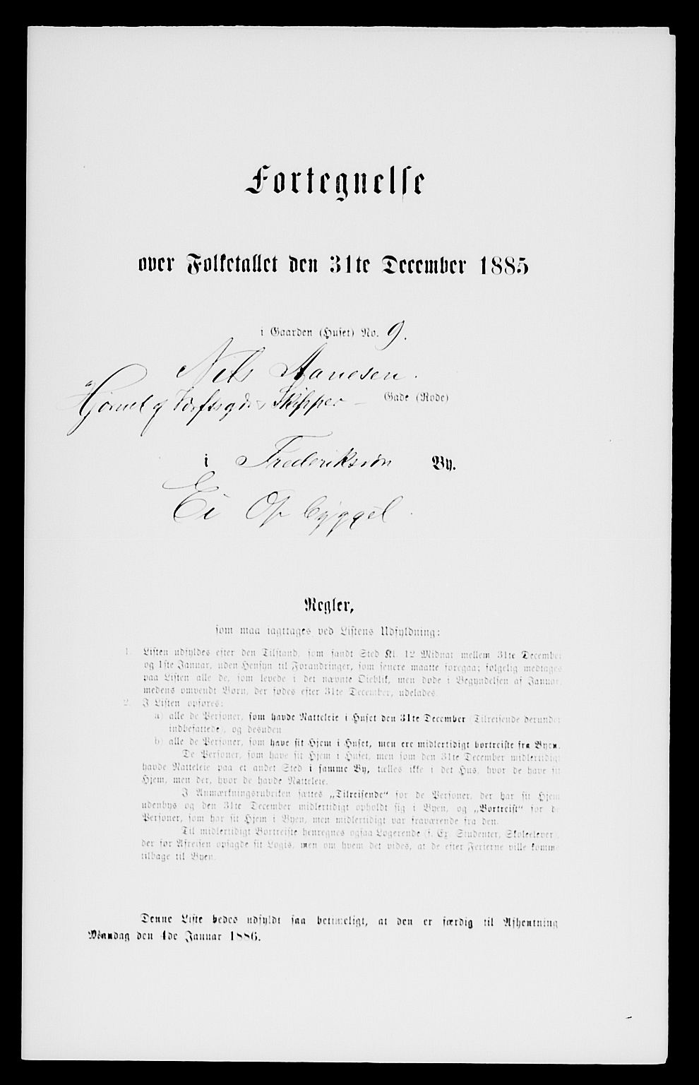 SAKO, 1885 census for 0798 Fredriksvern, 1885, p. 17
