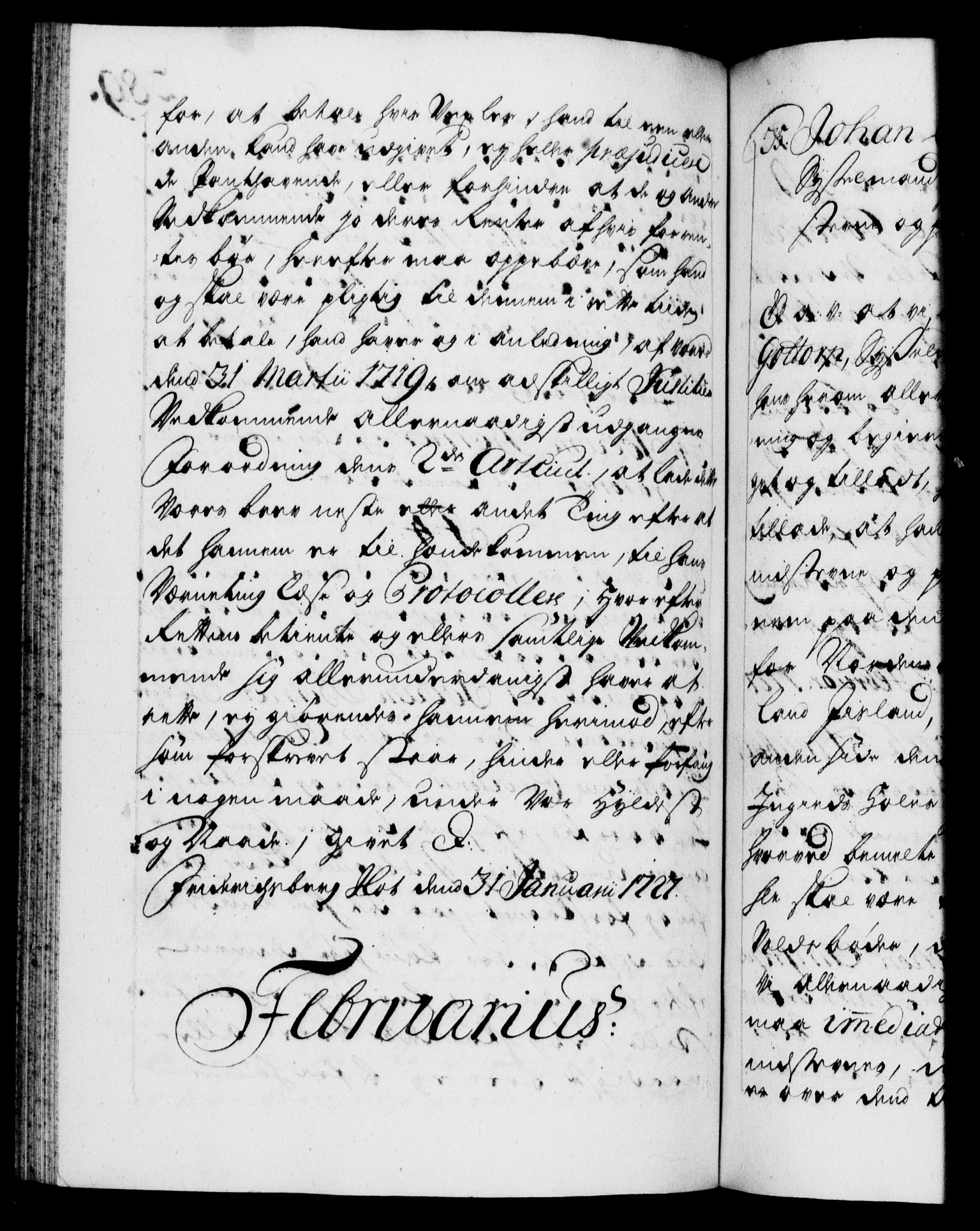 Danske Kanselli 1572-1799, RA/EA-3023/F/Fc/Fca/Fcaa/L0025: Norske registre, 1726-1728, p. 289b