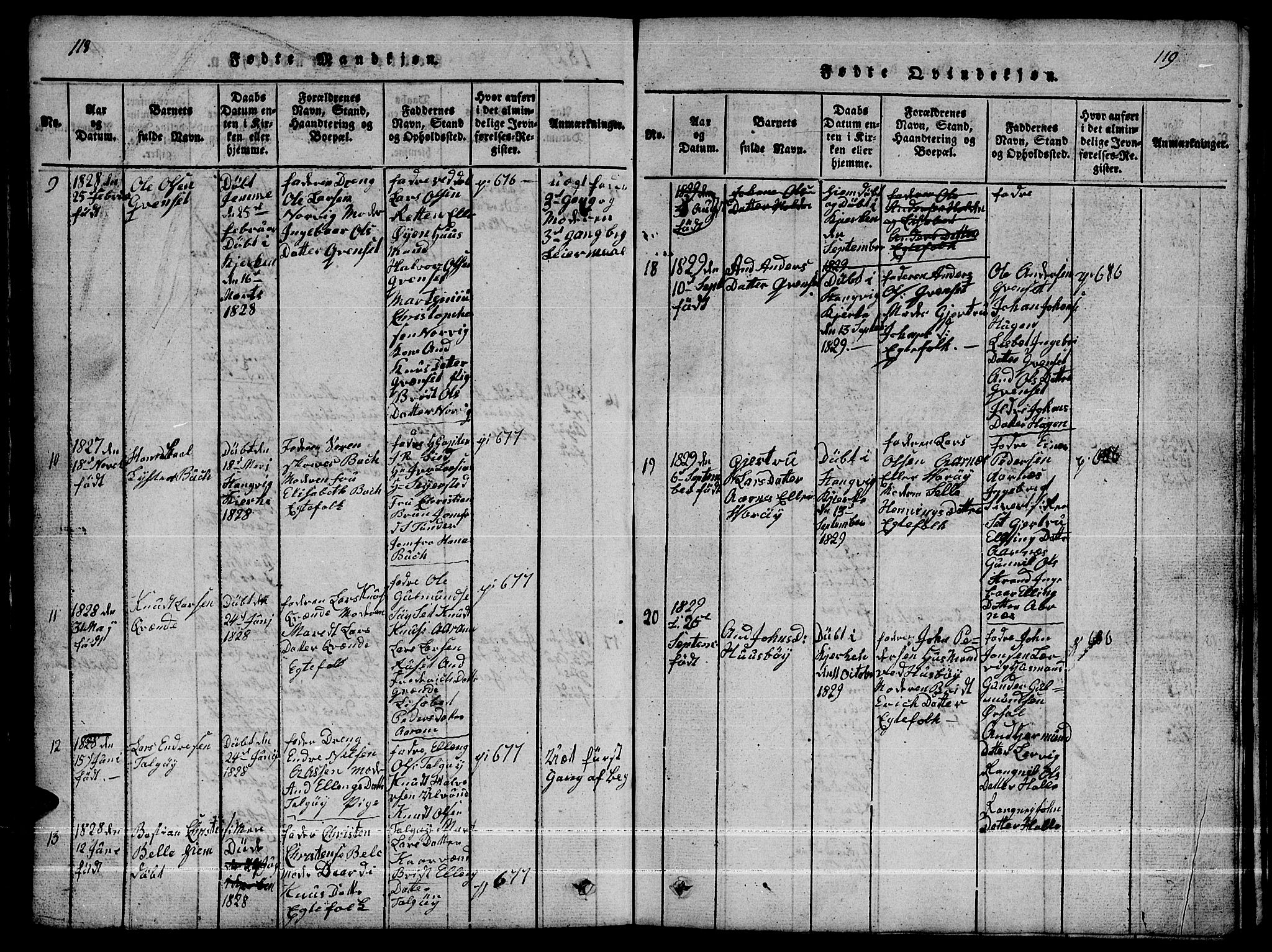 Ministerialprotokoller, klokkerbøker og fødselsregistre - Møre og Romsdal, AV/SAT-A-1454/592/L1031: Parish register (copy) no. 592C01, 1820-1833, p. 118-119