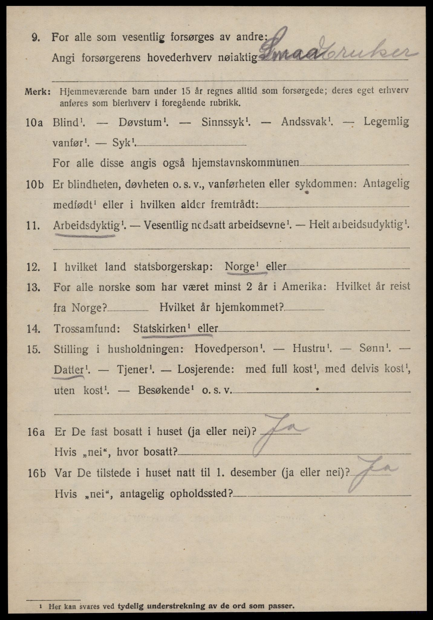 SAT, 1920 census for Ørsta, 1920, p. 6283