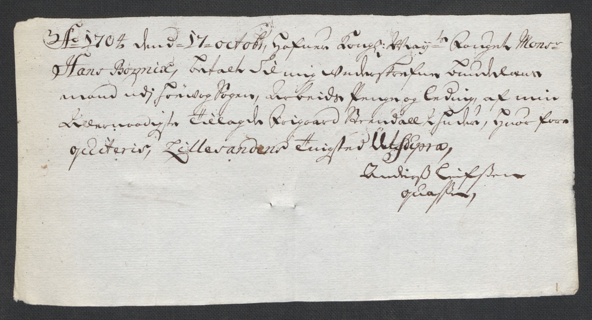 Rentekammeret inntil 1814, Reviderte regnskaper, Fogderegnskap, AV/RA-EA-4092/R39/L2317: Fogderegnskap Nedenes, 1704-1705, p. 73