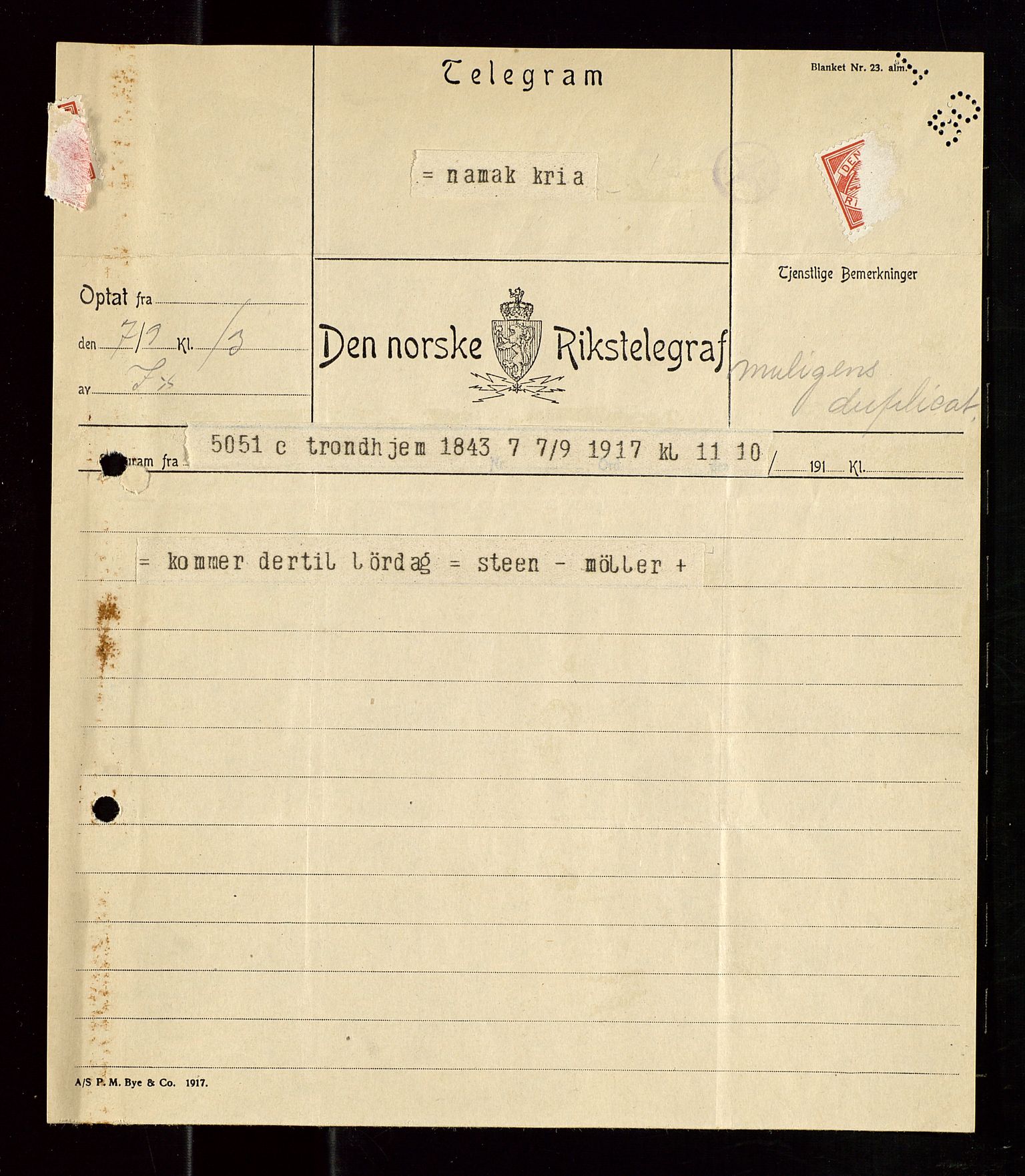 Pa 1521 - A/S Norske Shell, SAST/A-101915/E/Ea/Eaa/L0020: Sjefskorrespondanse, 1917, p. 222