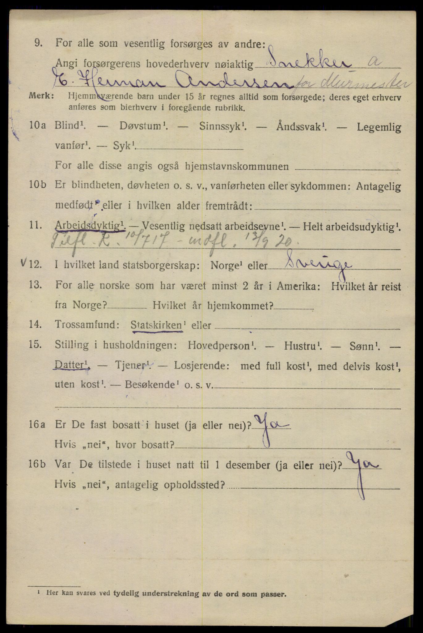 SAO, 1920 census for Kristiania, 1920, p. 152032