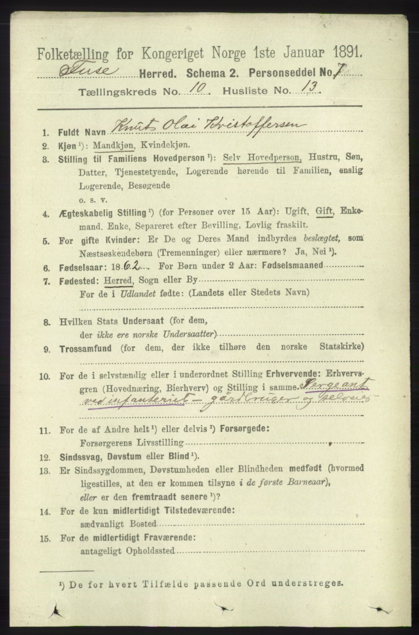 RA, 1891 census for 1241 Fusa, 1891, p. 1984