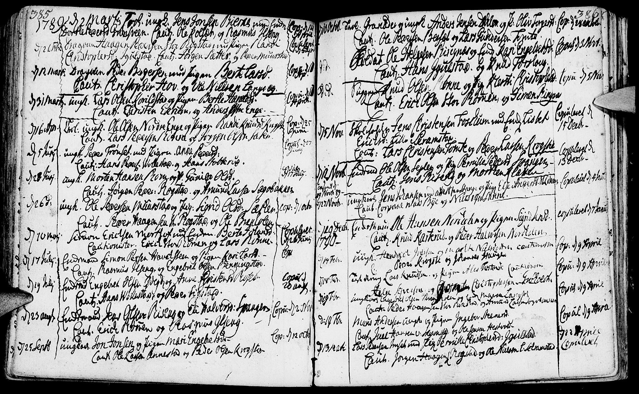 Løten prestekontor, SAH/PREST-022/K/Ka/L0003: Parish register (official) no. 3, 1773-1800, p. 385-386