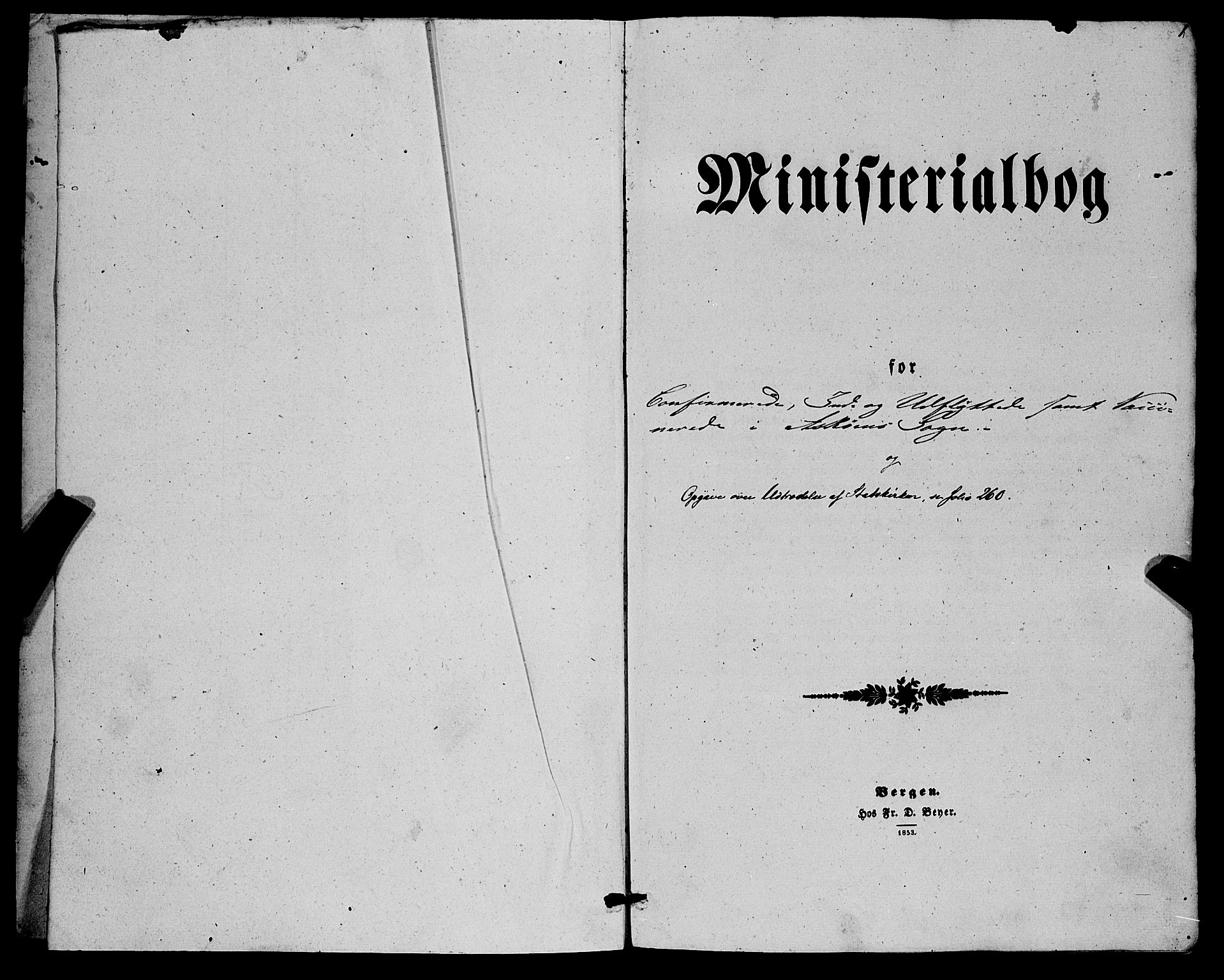 Askøy Sokneprestembete, SAB/A-74101/H/Ha/Haa/Haaa/L0012: Parish register (official) no. A 12, 1855-1877, p. 1
