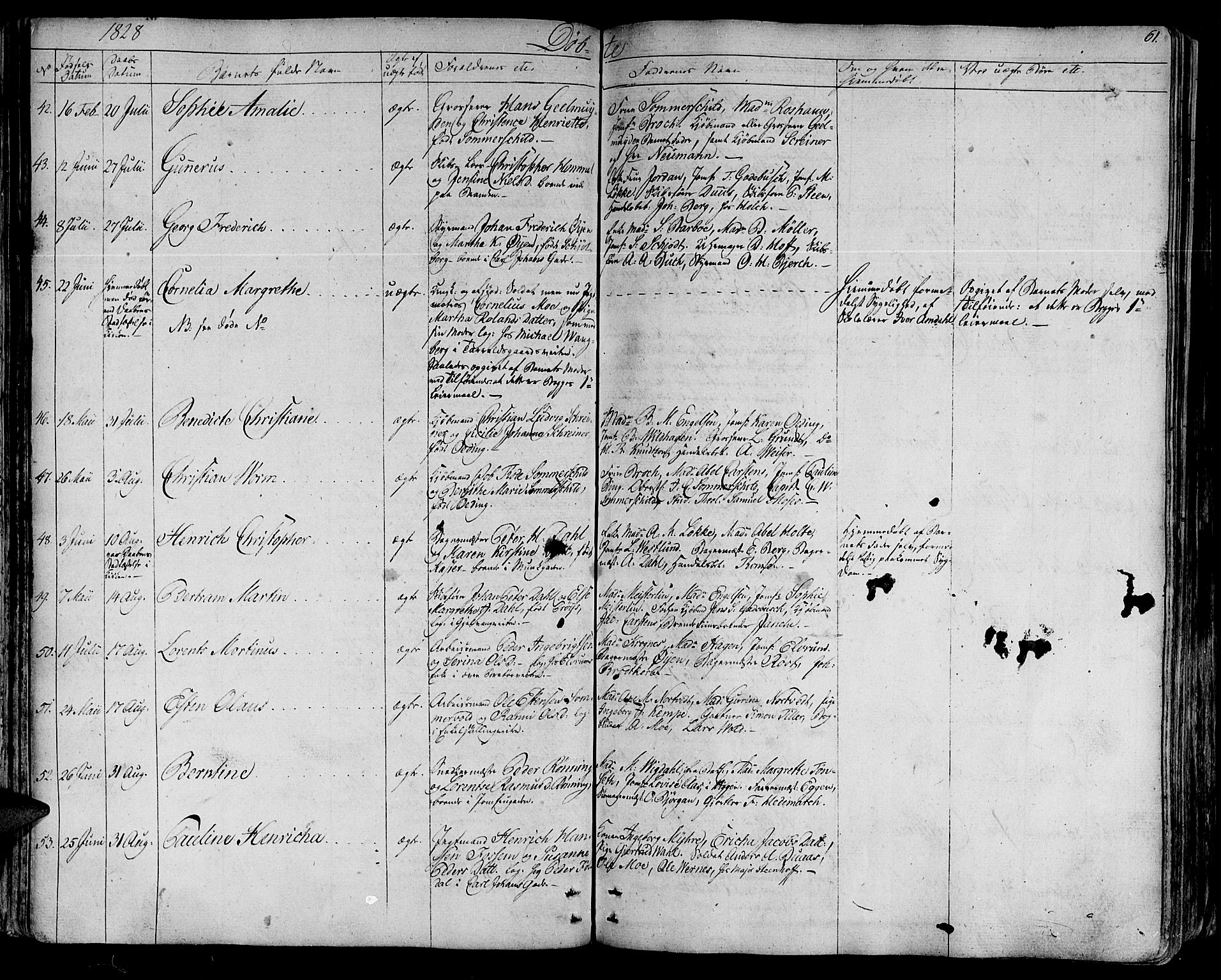 Ministerialprotokoller, klokkerbøker og fødselsregistre - Sør-Trøndelag, SAT/A-1456/602/L0108: Parish register (official) no. 602A06, 1821-1839, p. 61