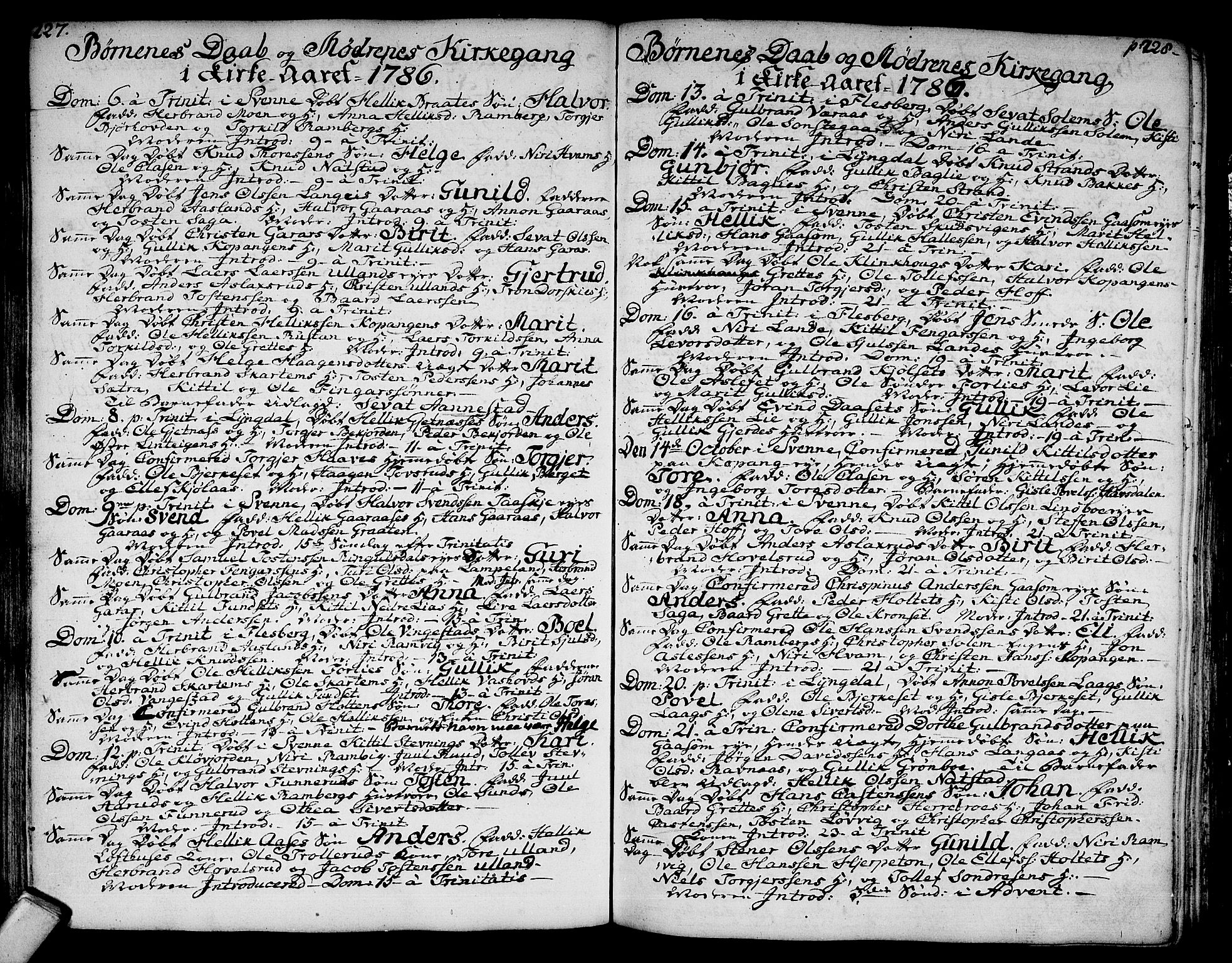 Flesberg kirkebøker, AV/SAKO-A-18/F/Fa/L0003: Parish register (official) no. I 3, 1748-1790, p. 227-228