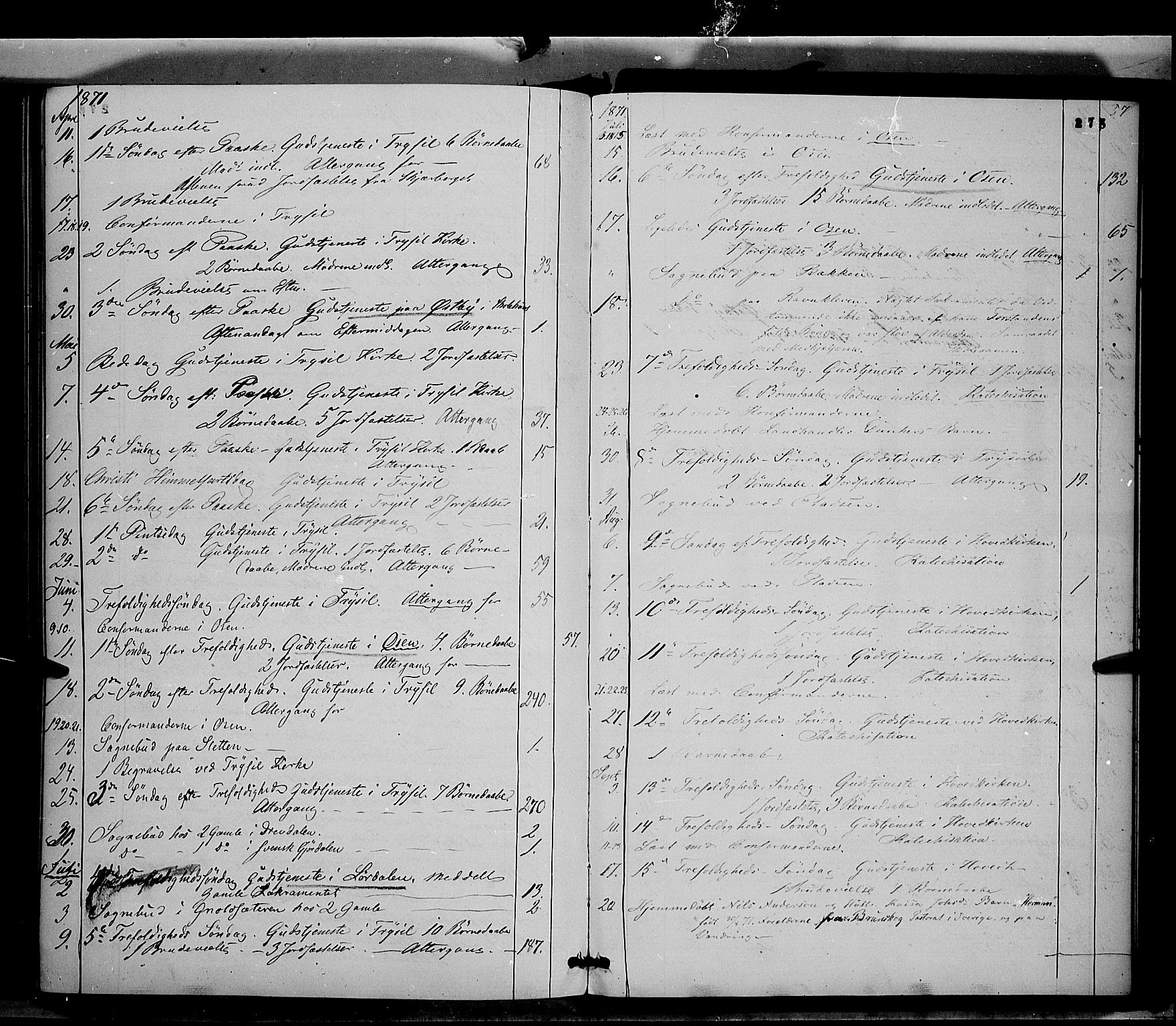 Trysil prestekontor, SAH/PREST-046/H/Ha/Haa/L0006: Parish register (official) no. 6, 1866-1873, p. 275