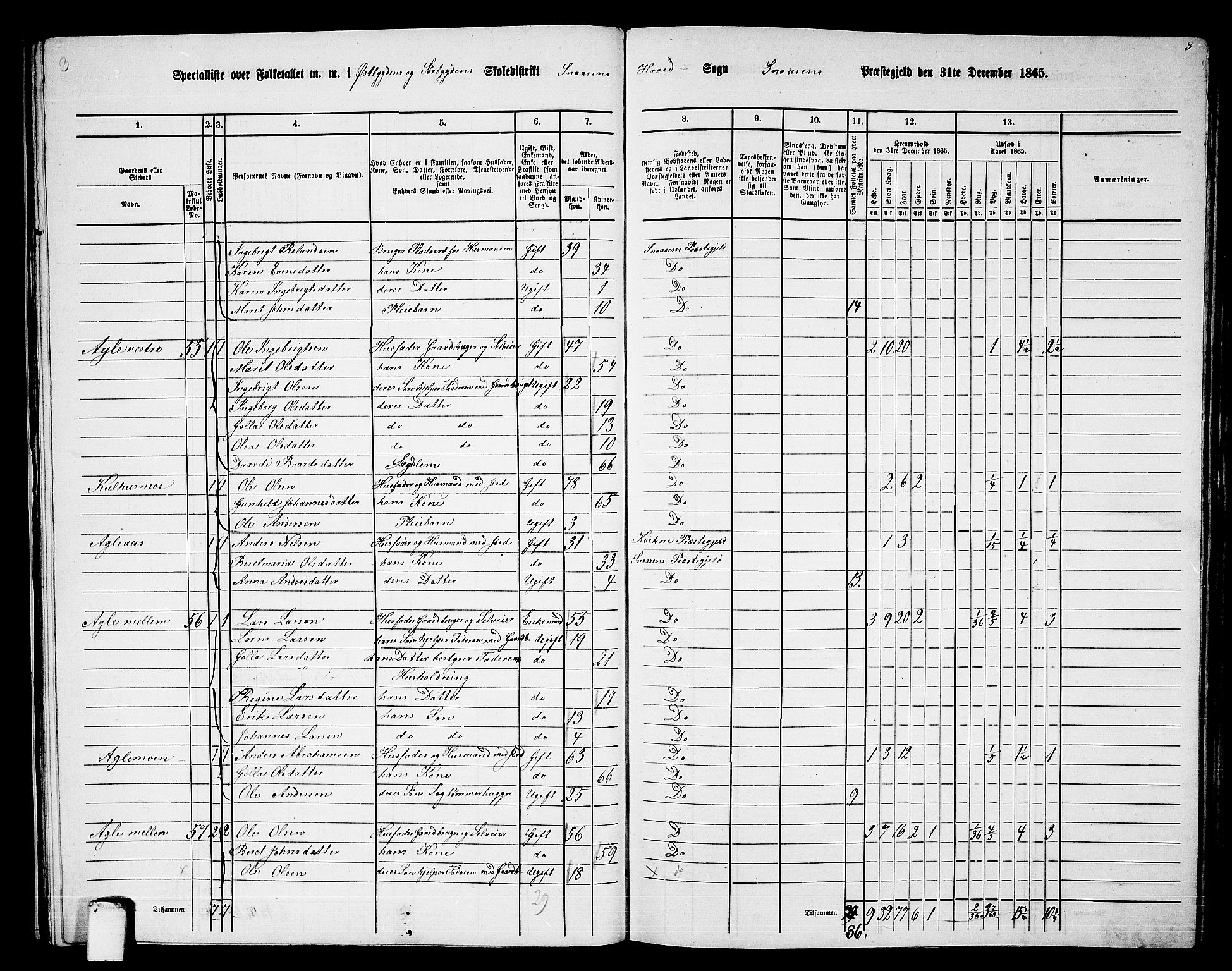 RA, 1865 census for Snåsa, 1865, p. 35