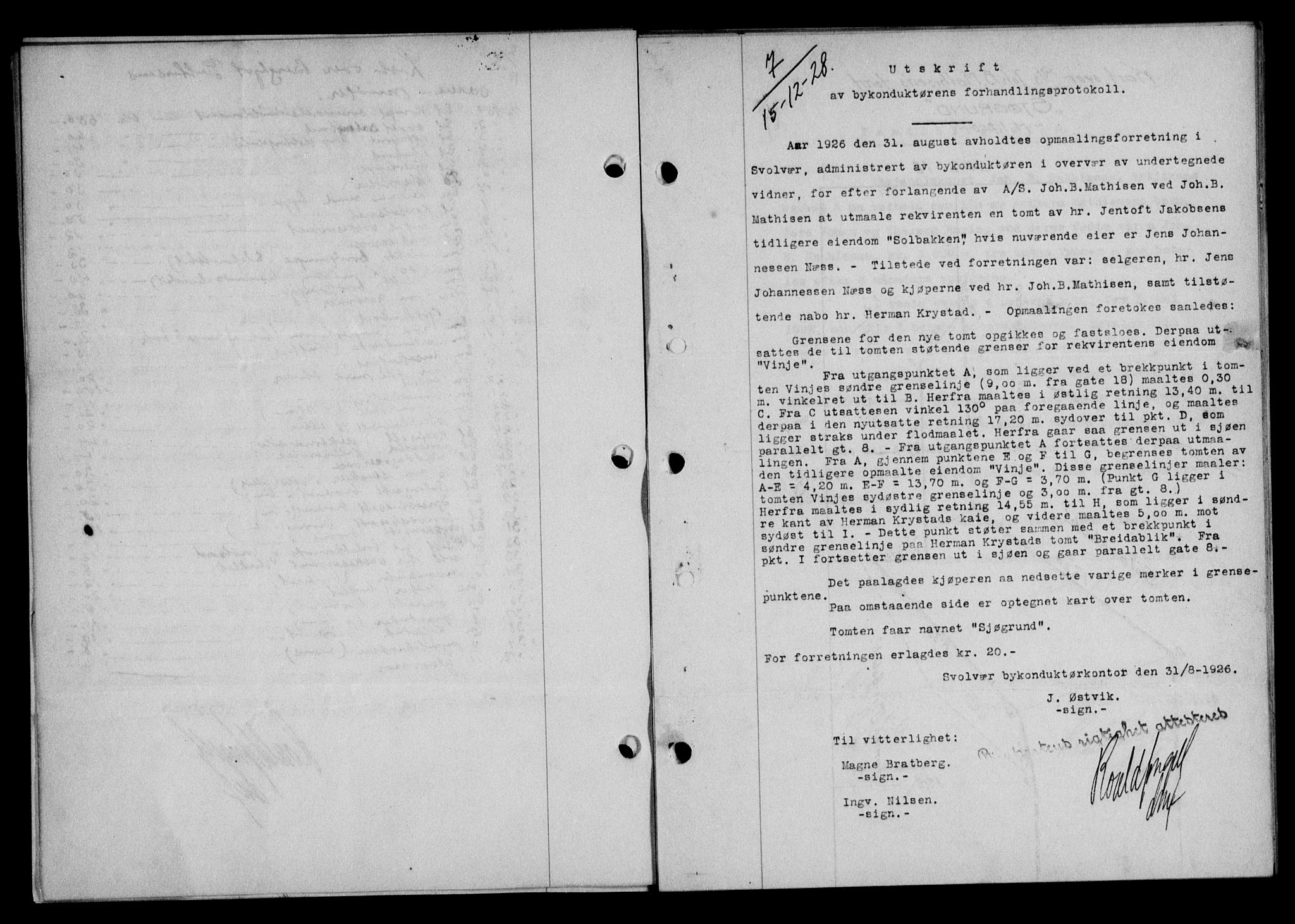 Lofoten sorenskriveri, AV/SAT-A-0017/1/2/2C/L0018b: Mortgage book no. 18b, 1928-1928, Deed date: 15.12.1928