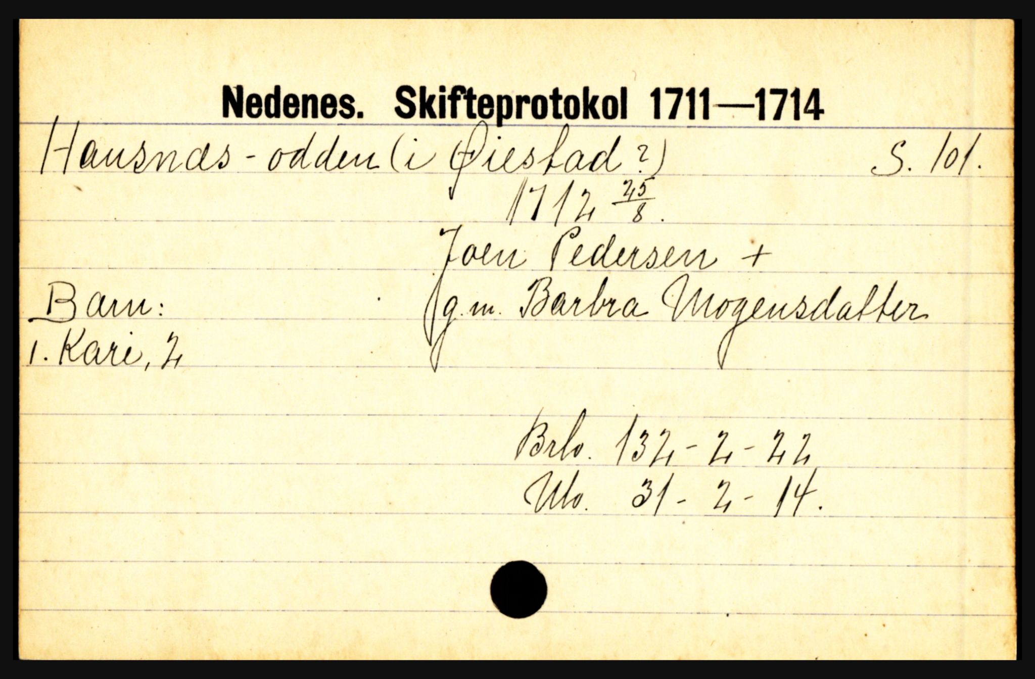 Nedenes sorenskriveri før 1824, AV/SAK-1221-0007/H, p. 10867